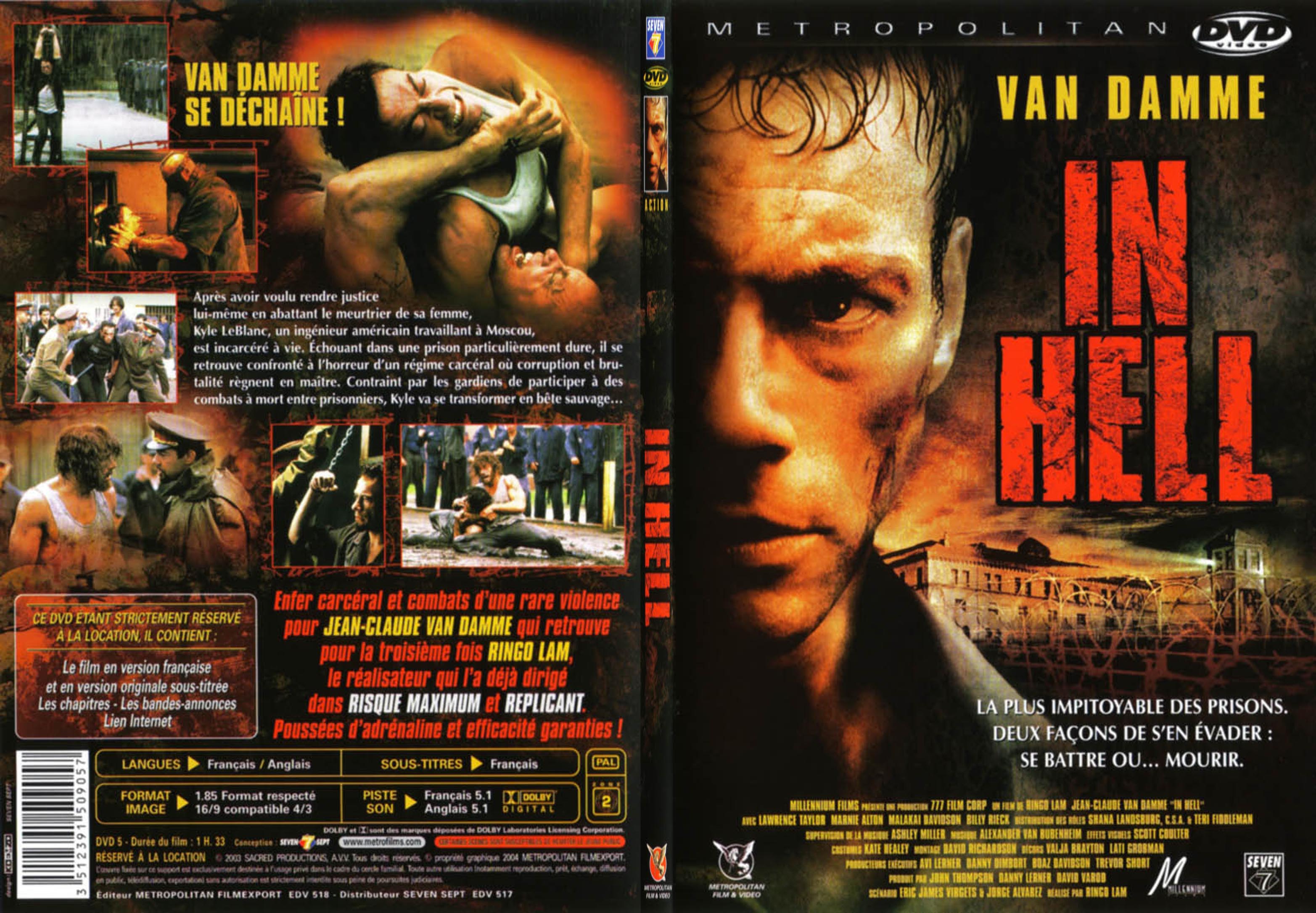 Jaquette DVD In hell - SLIM