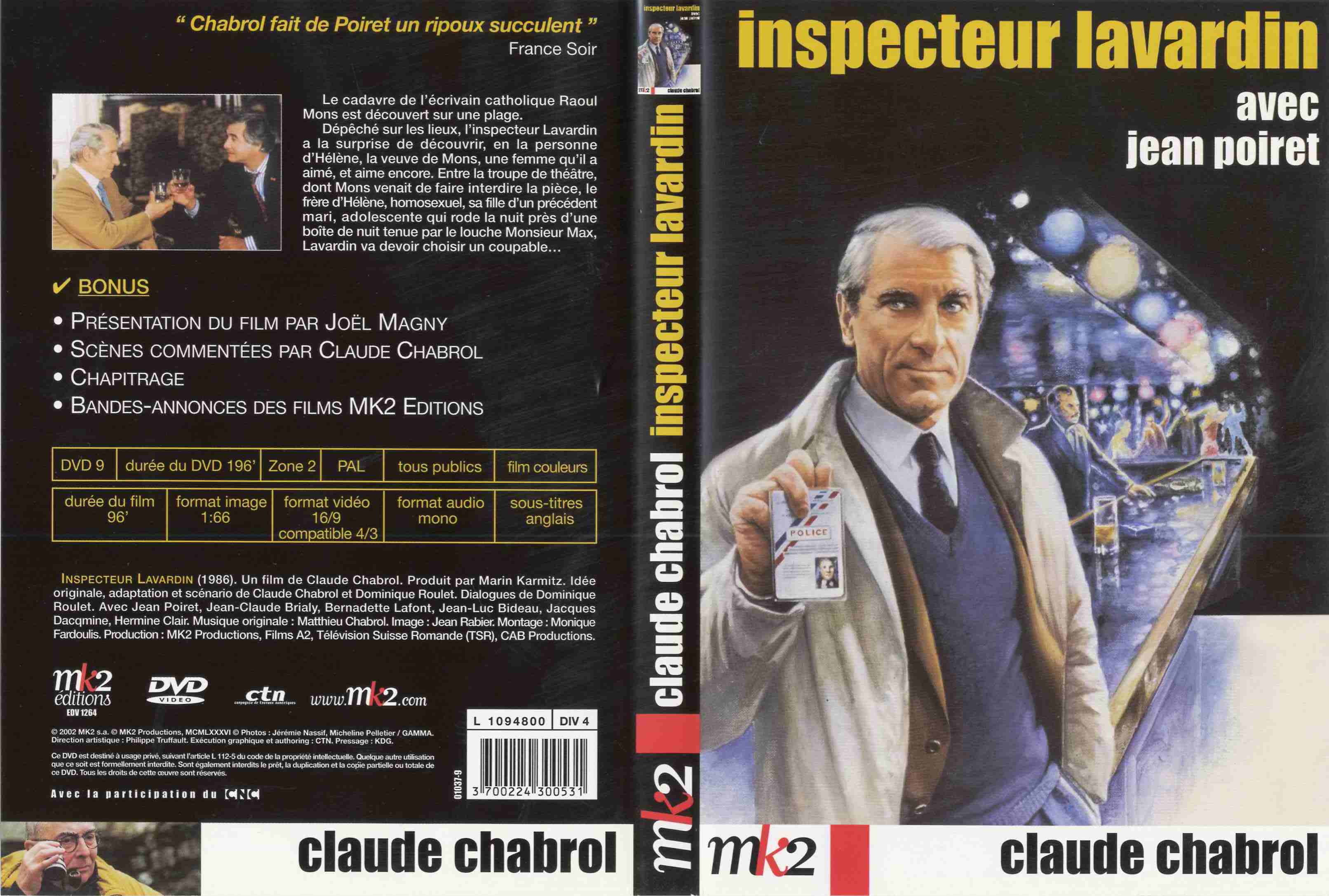 Jaquette DVD Inspecteur Lavardin