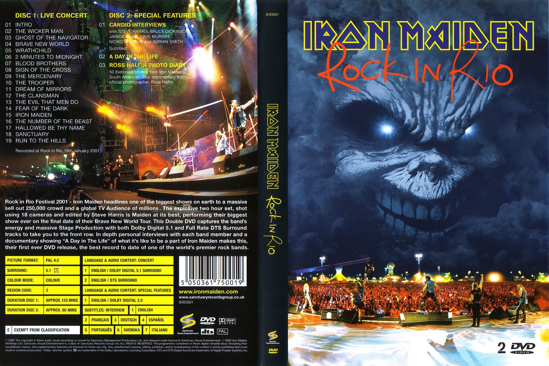Jaquette DVD Iron Maiden Rock in Rio