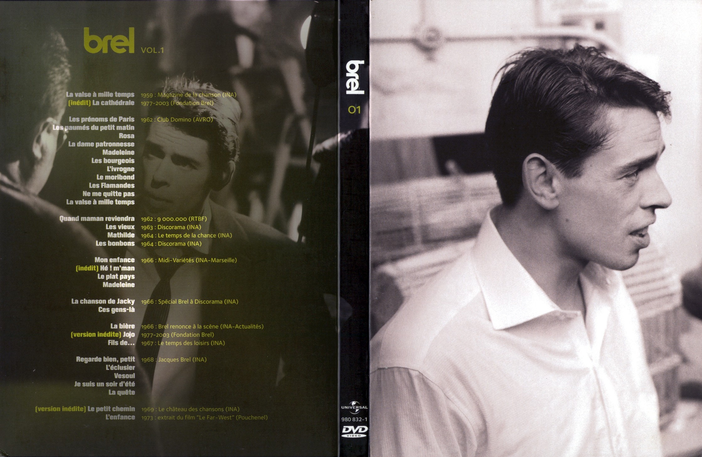 Jaquette DVD Jacques Brel 1 v2