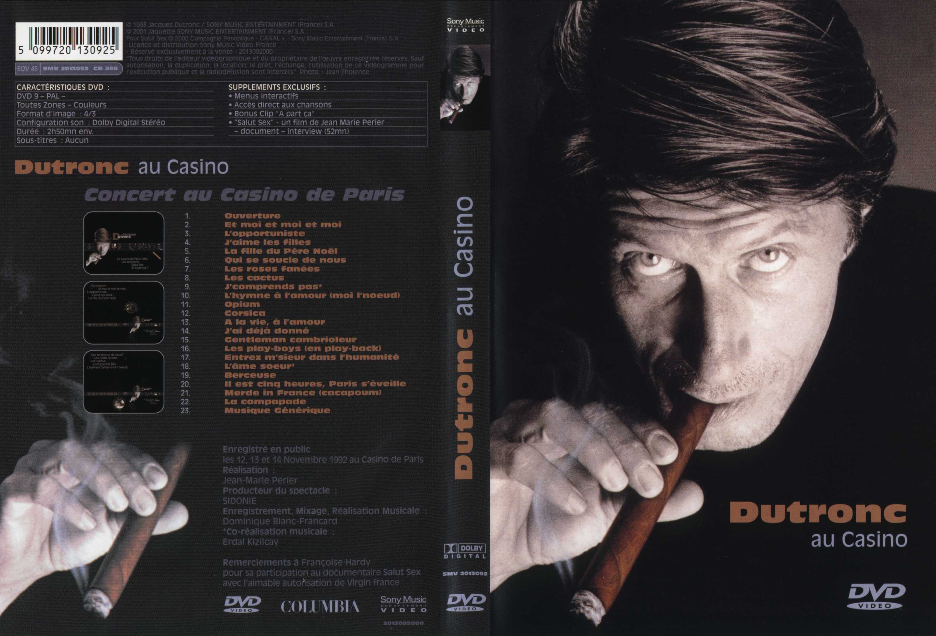 Jaquette DVD Jacques Dutronc au Casino