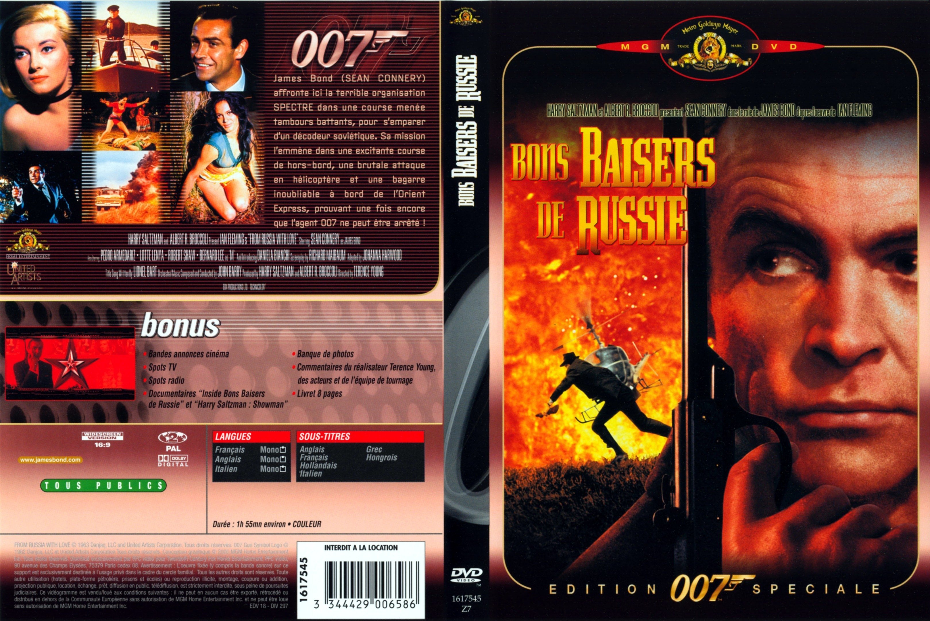 Jaquette DVD James Bond 007 Bons baisers de Russie