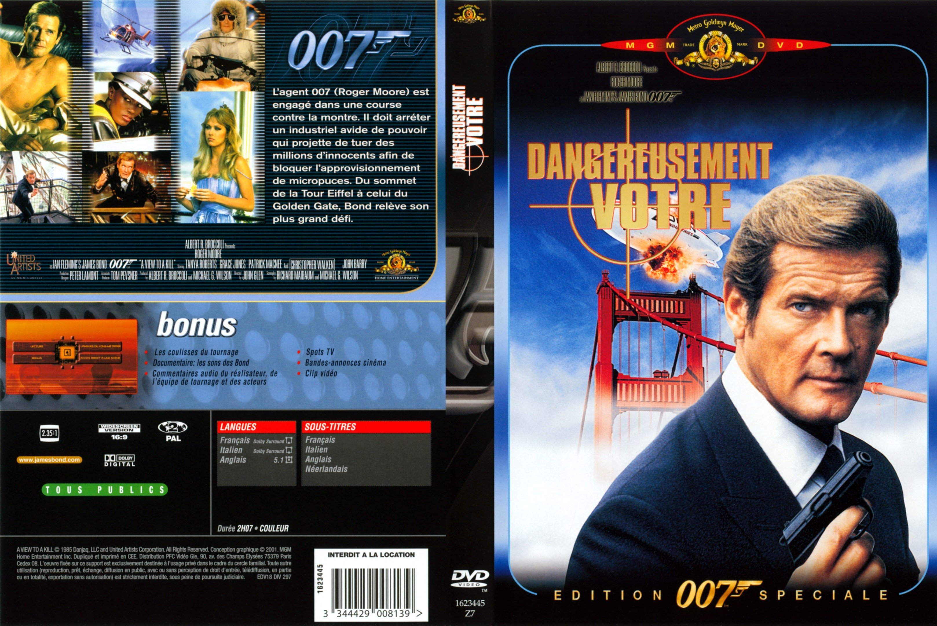 Jaquette DVD James Bond 007 Dangereusement votre