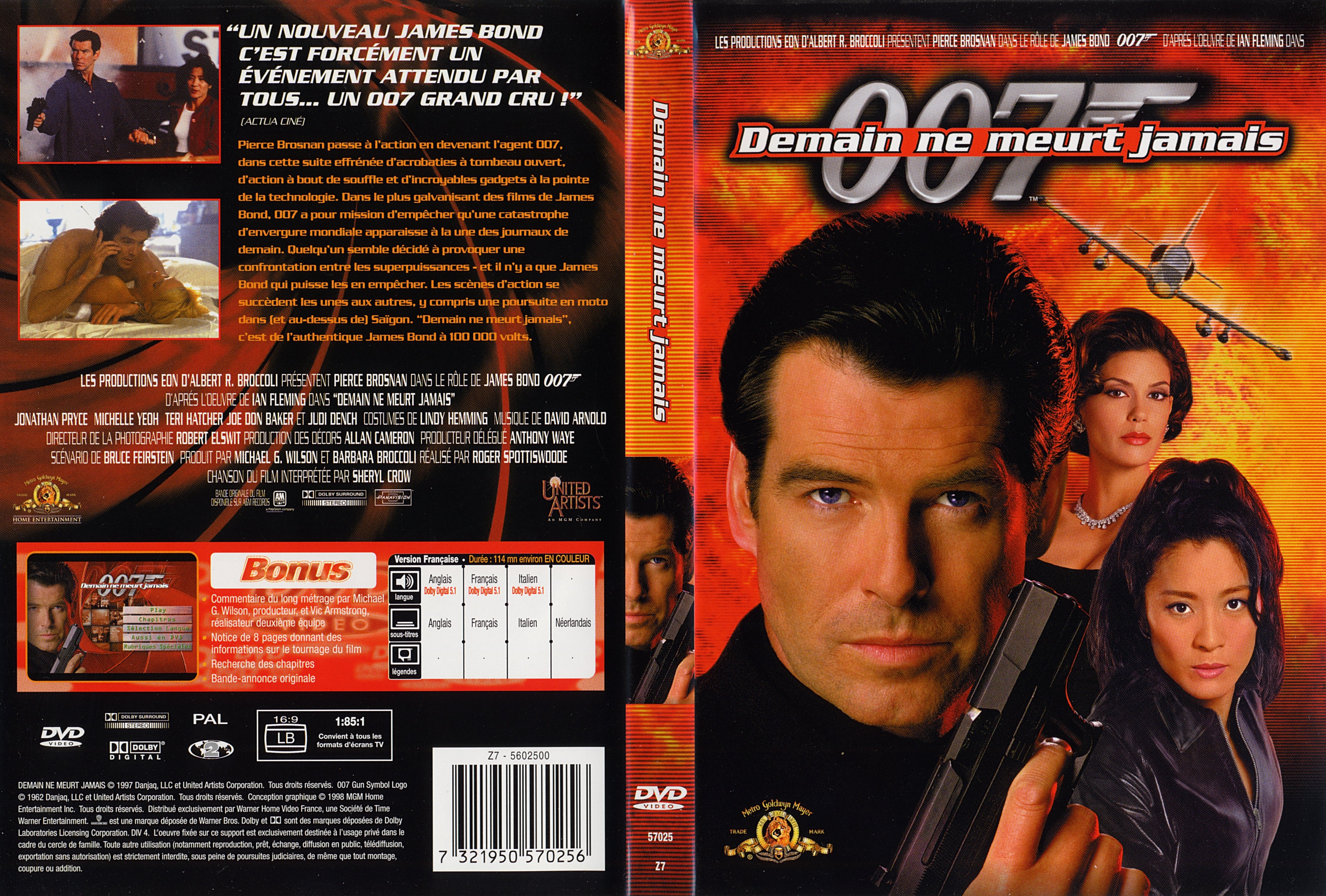 Jaquette DVD James Bond 007 Demain ne meurt jamais