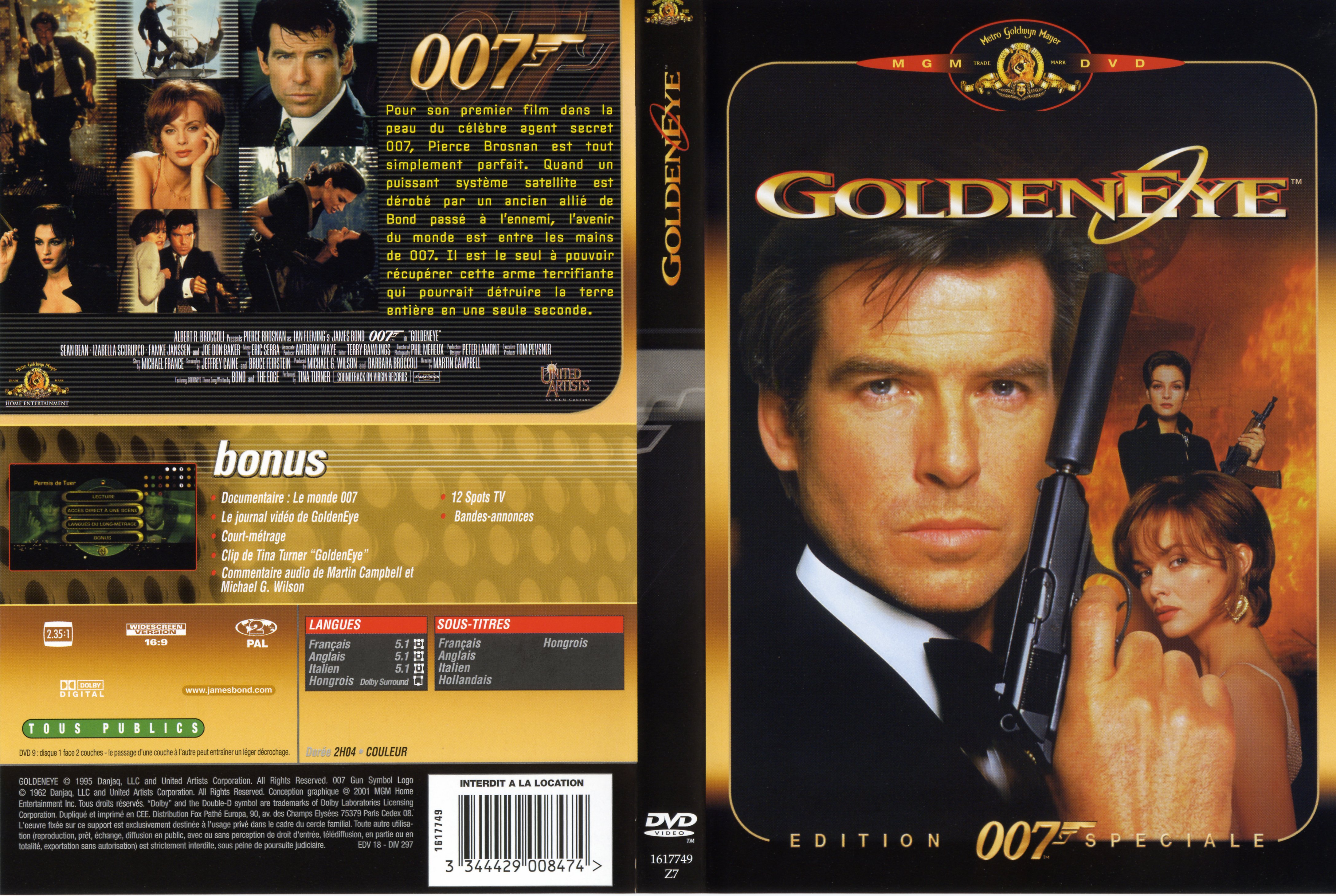 Jaquette DVD James Bond 007 Goldeneye