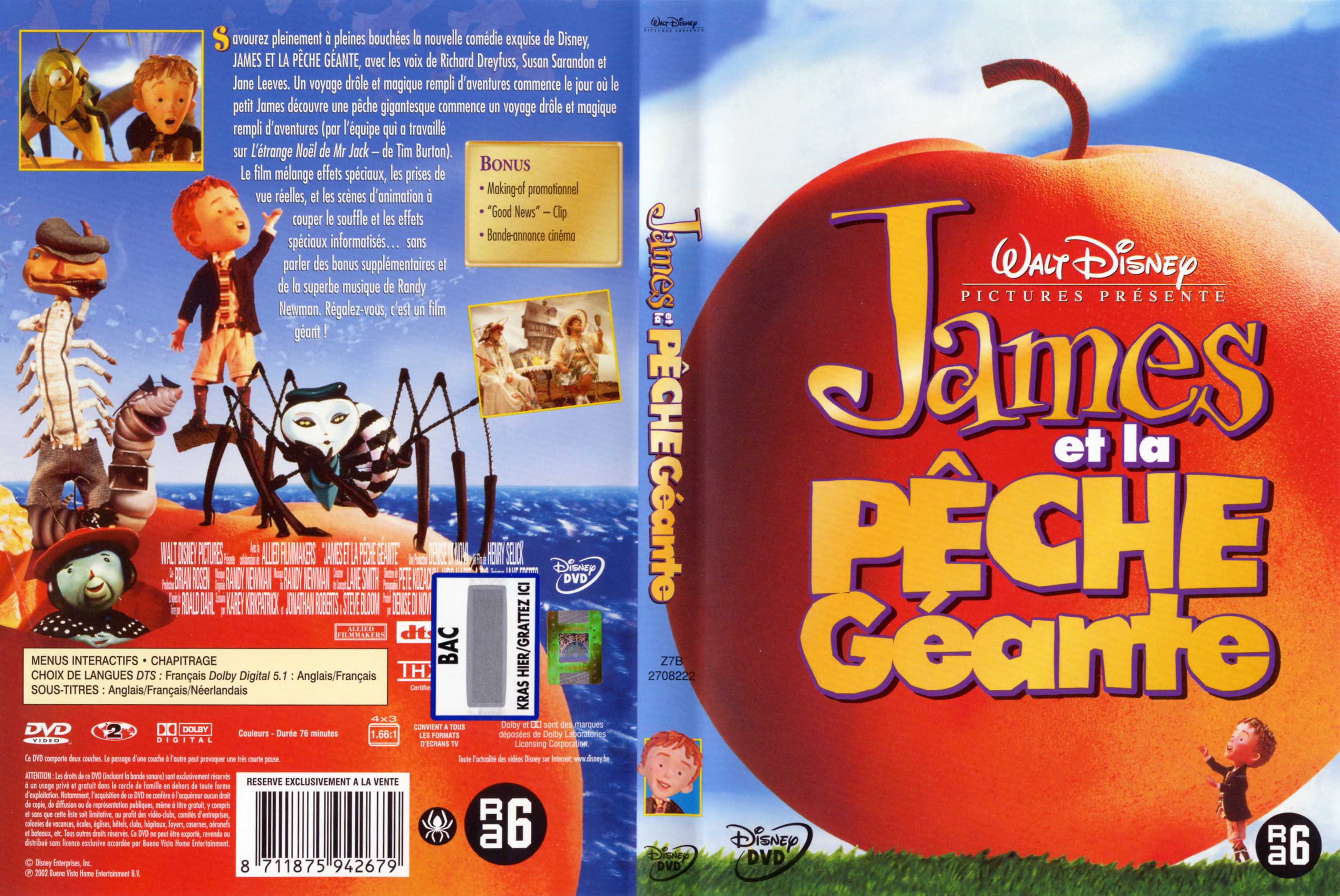 Jaquette DVD James et la pche gante