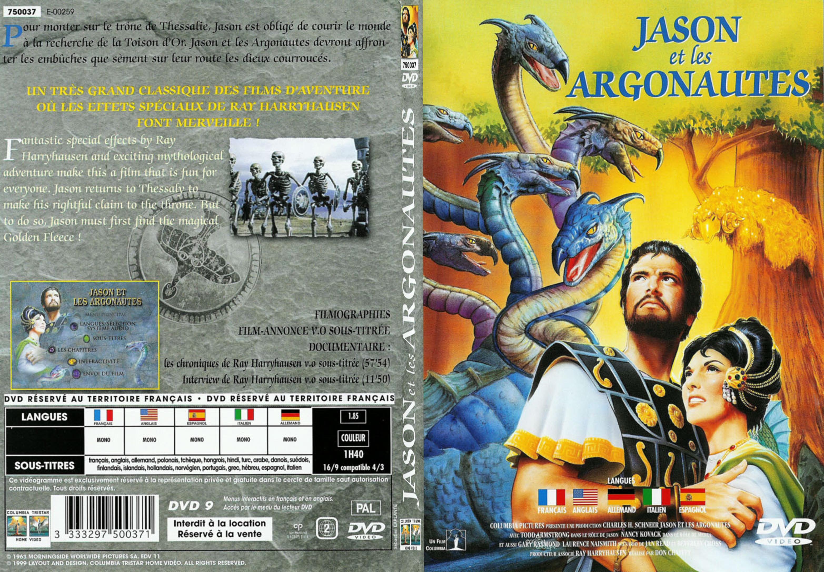 Jaquette DVD Jason et les argonautes - SLIM