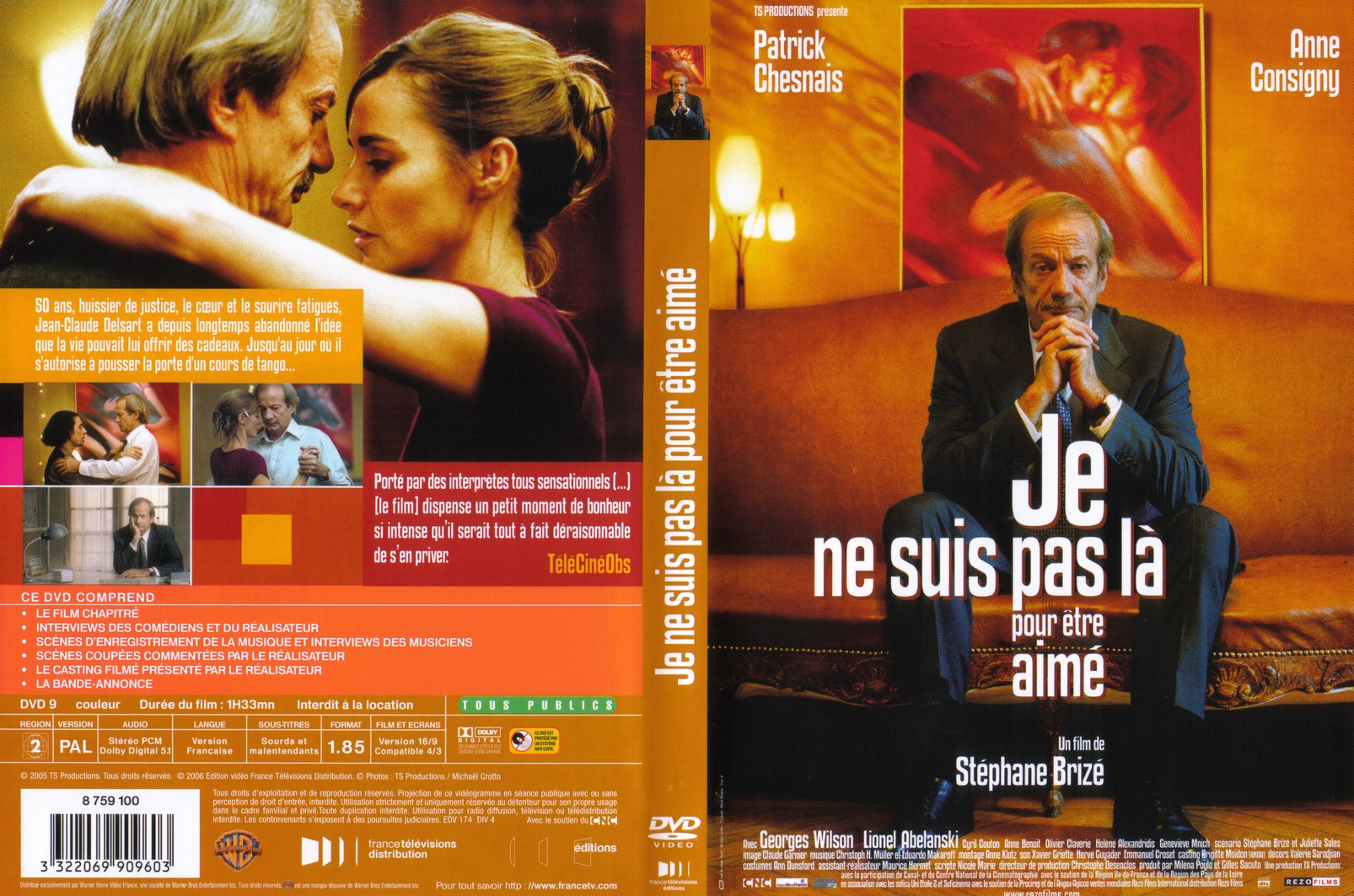 Jaquette DVD Je ne suis pas la pour etre aim