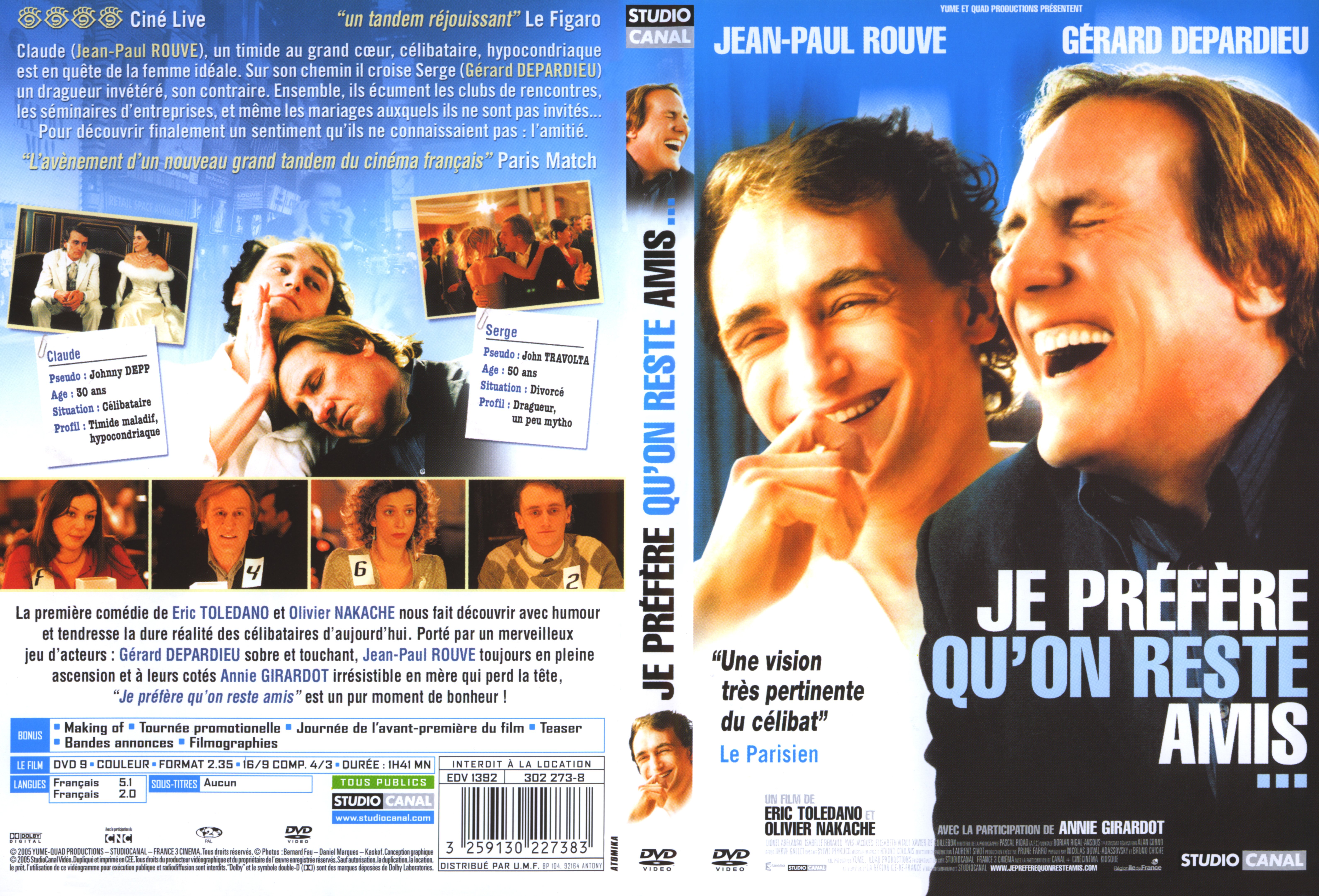 Jaquette DVD Je prfere qu