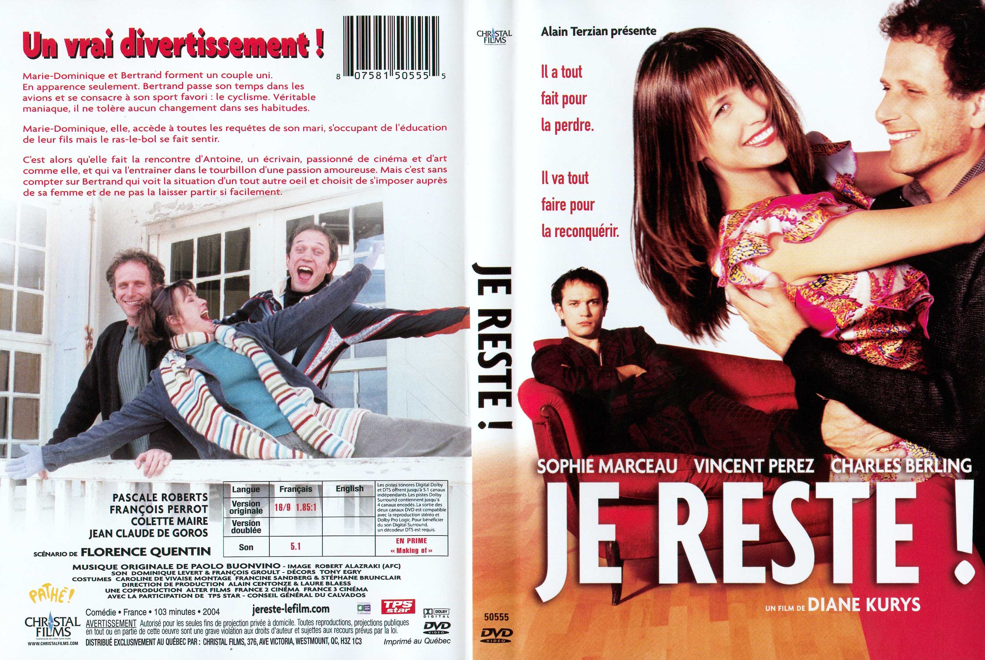 Jaquette DVD Je reste