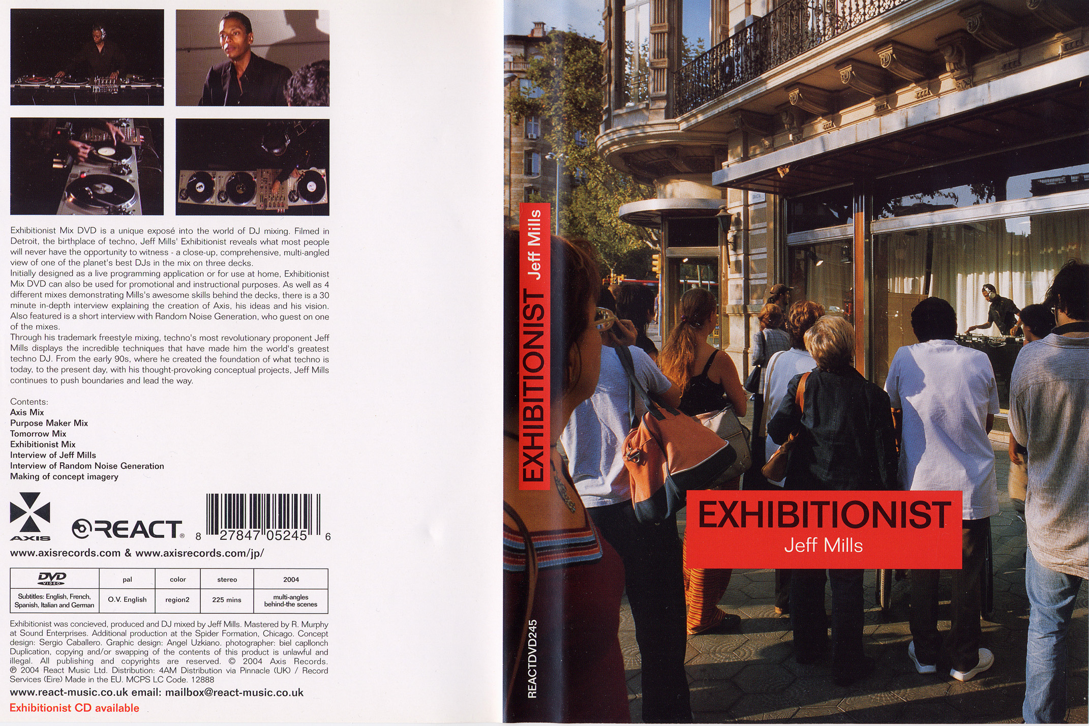 Jaquette DVD Jeff Mills - Exhibitionist