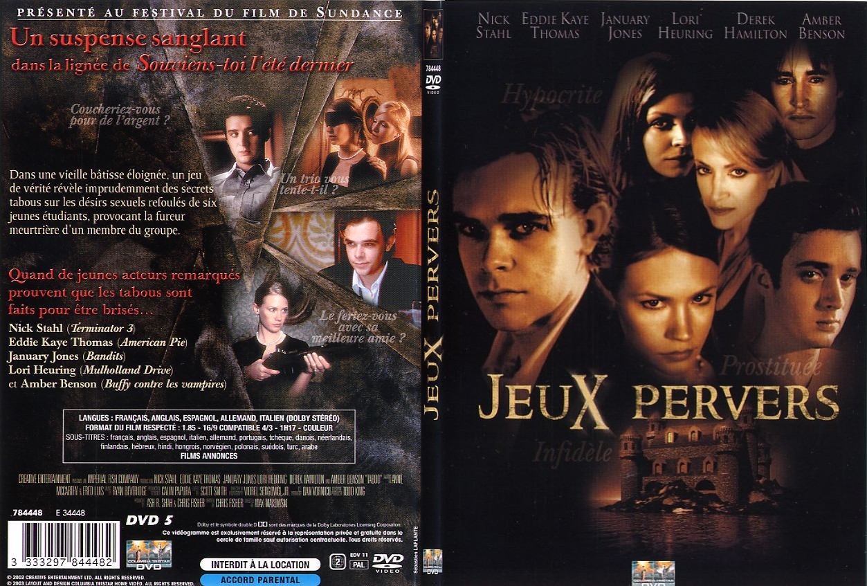 Jaquette DVD Jeux pervers - SLIM