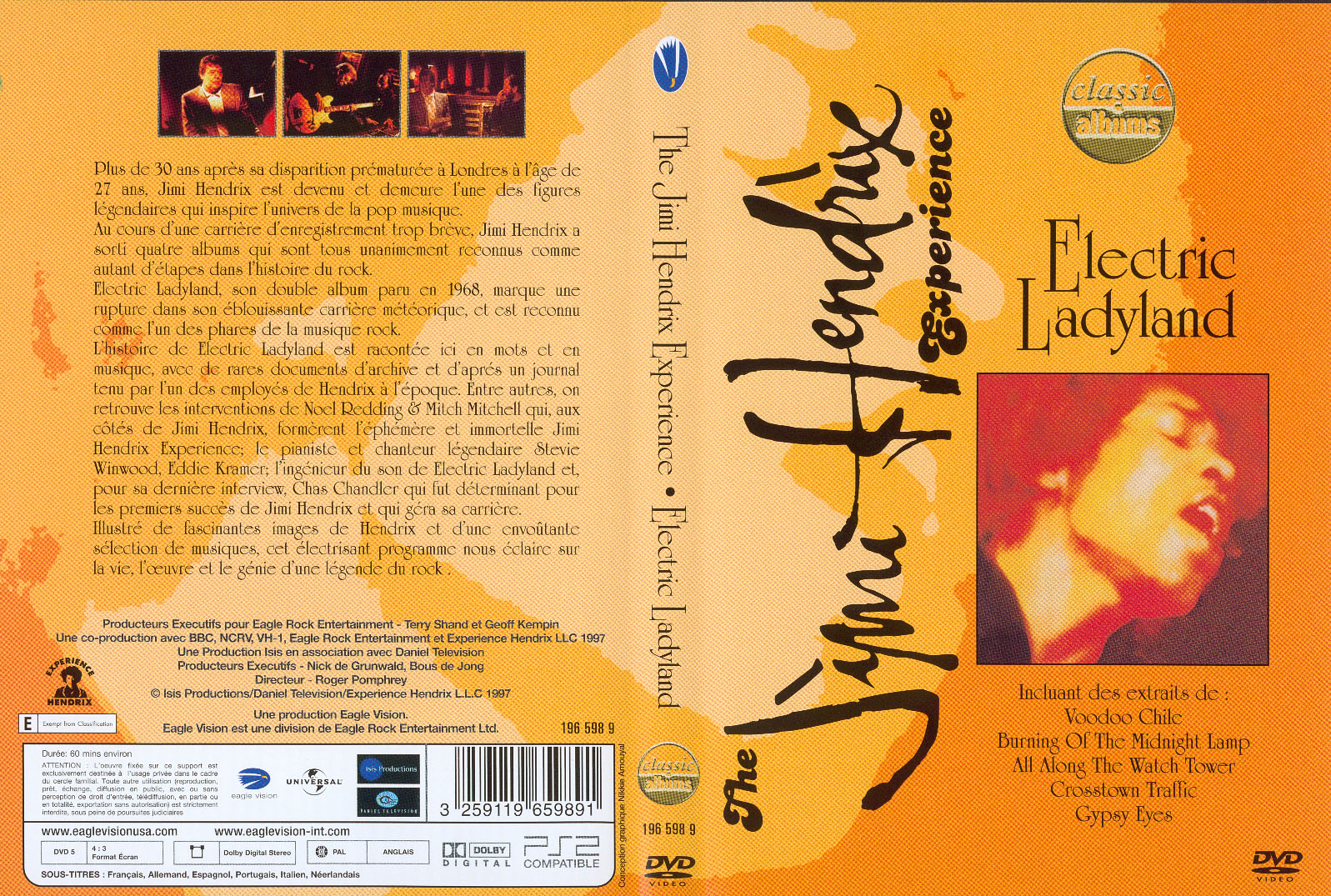 Jaquette DVD Jimi Hendrix Electric Ladyland