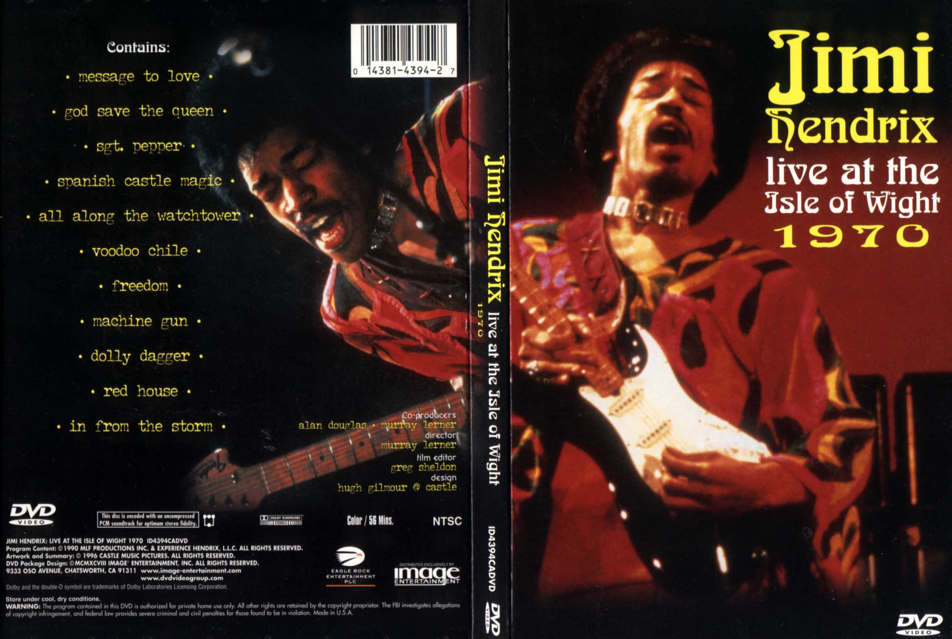 Jaquette DVD Jimi Hendrix live at the isle of wight 1970