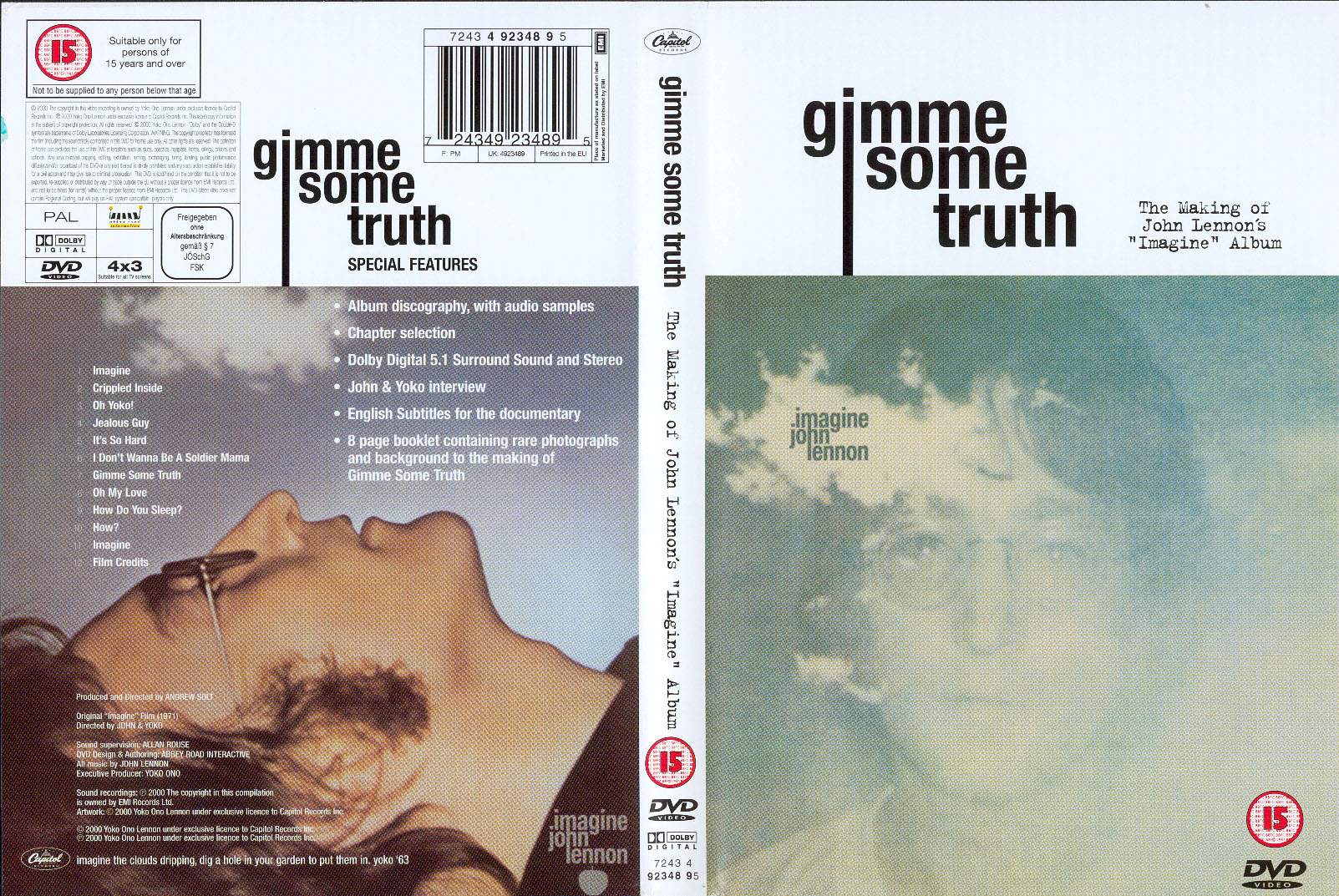 Jaquette DVD John Lennon Gimme Some Truth The Making of John Lennon