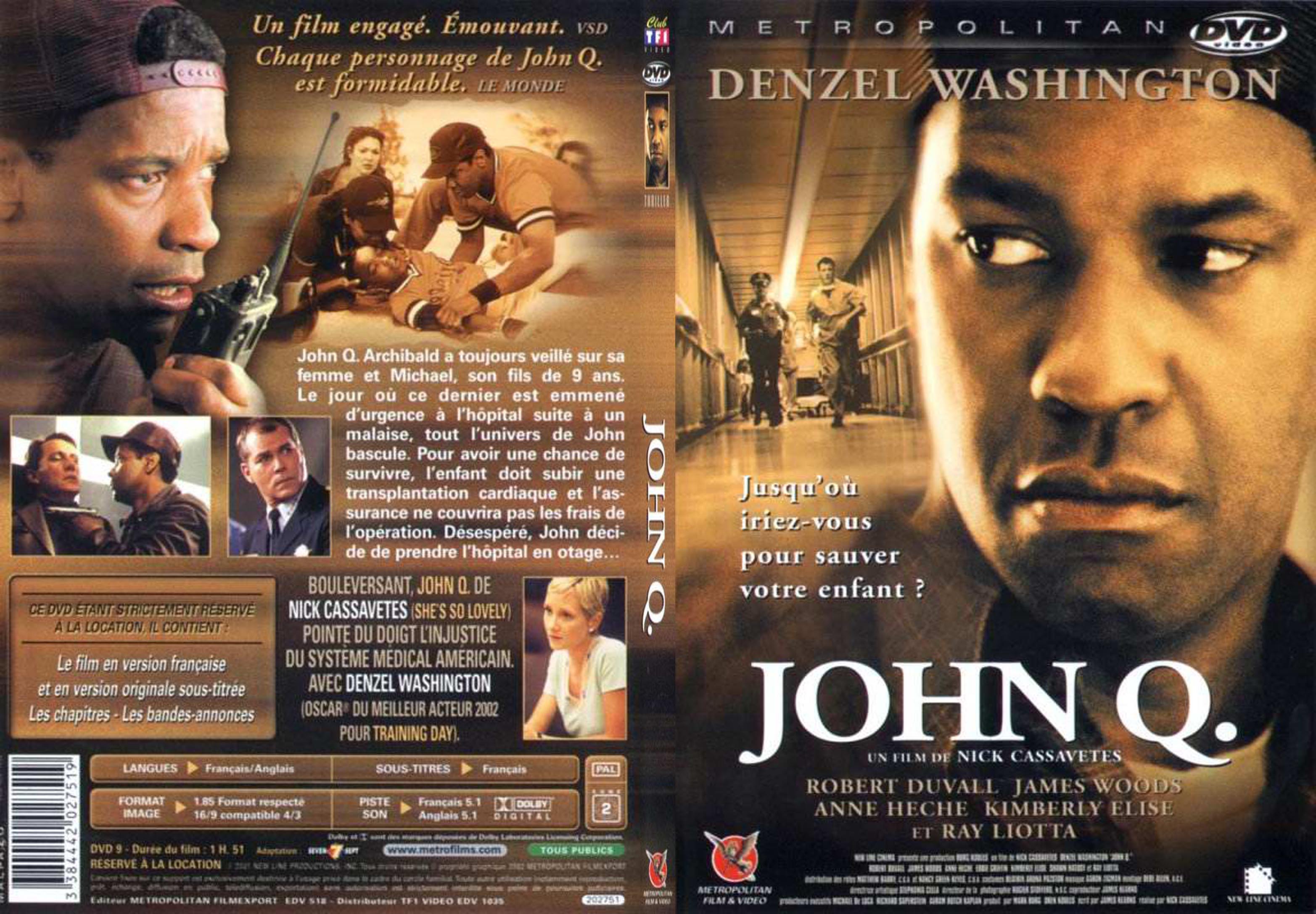 Jaquette DVD John Q - SLIM