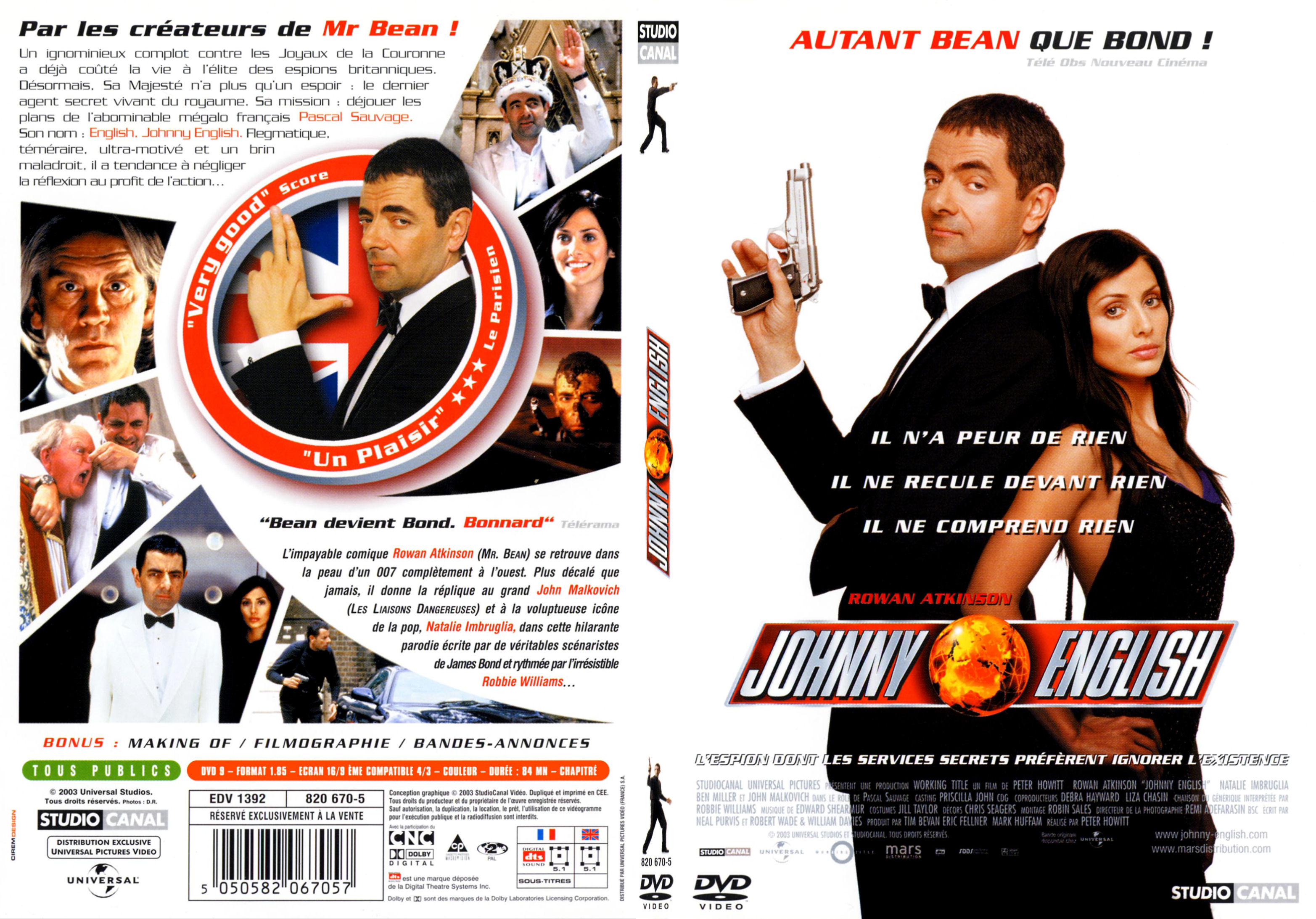 Jaquette DVD Johnny english - SLIM