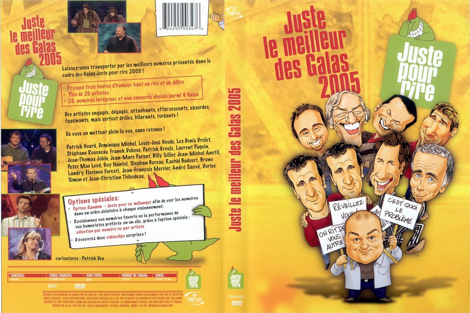 Jaquette DVD Juste pour rire lemeilleur des galas 2005