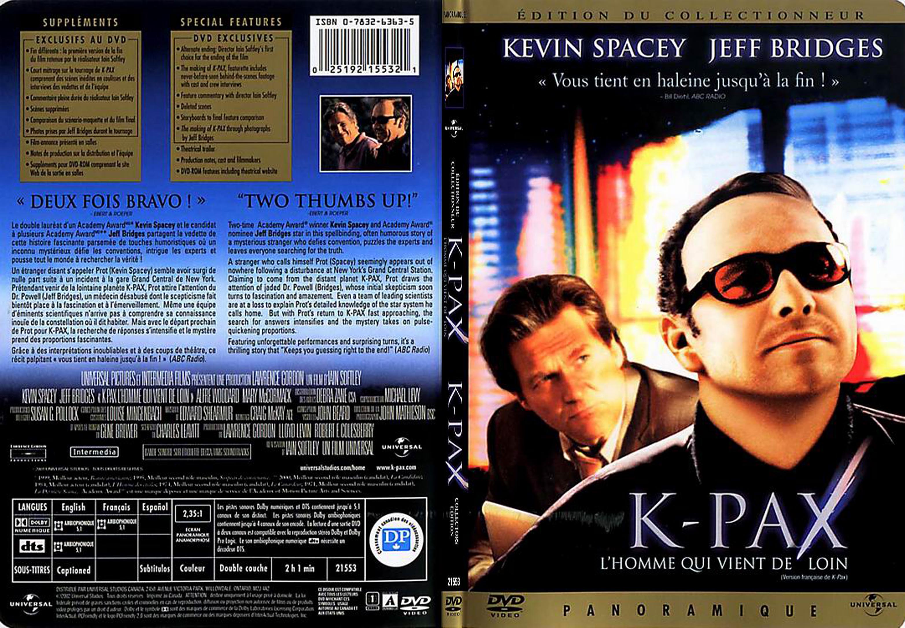 Jaquette DVD K-Pax - SLIM