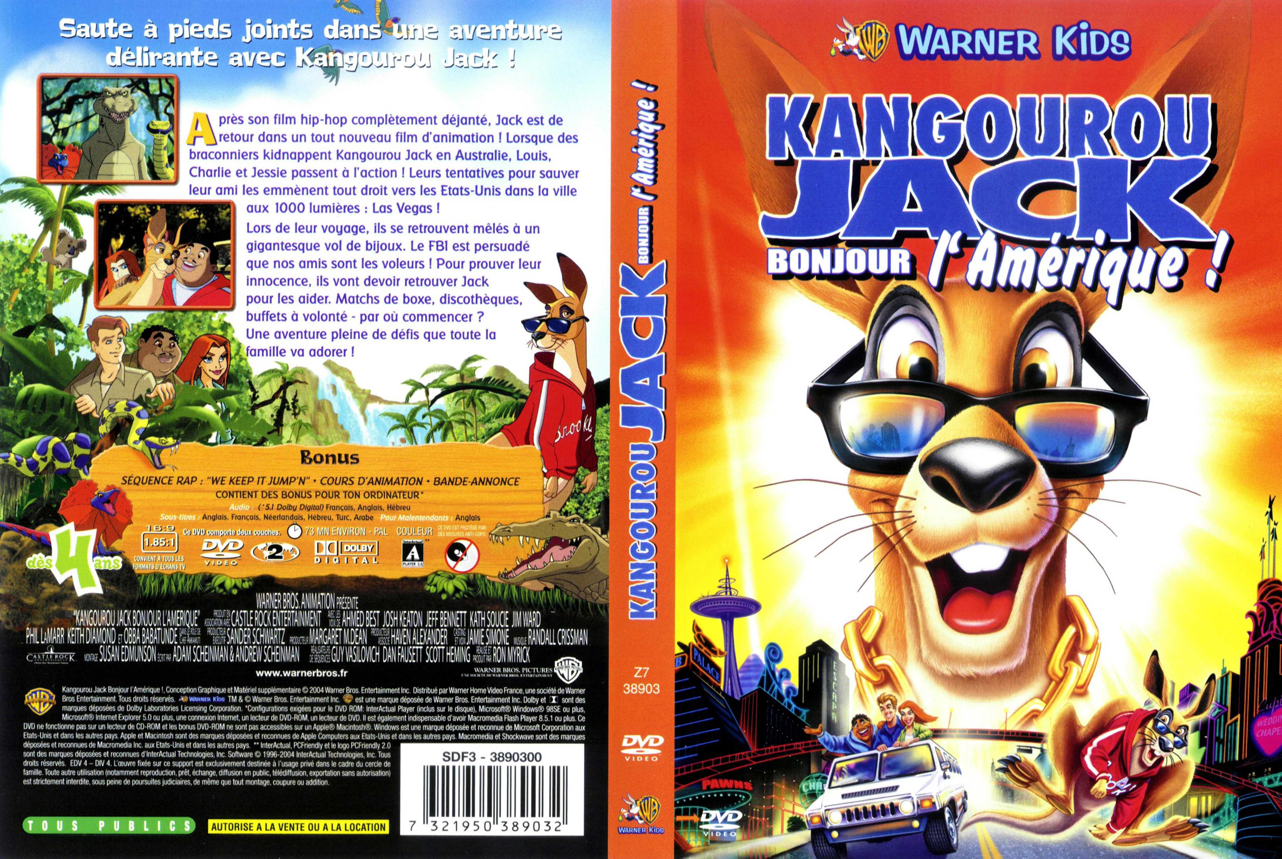 Jaquette DVD Kangourou jack bonjour l