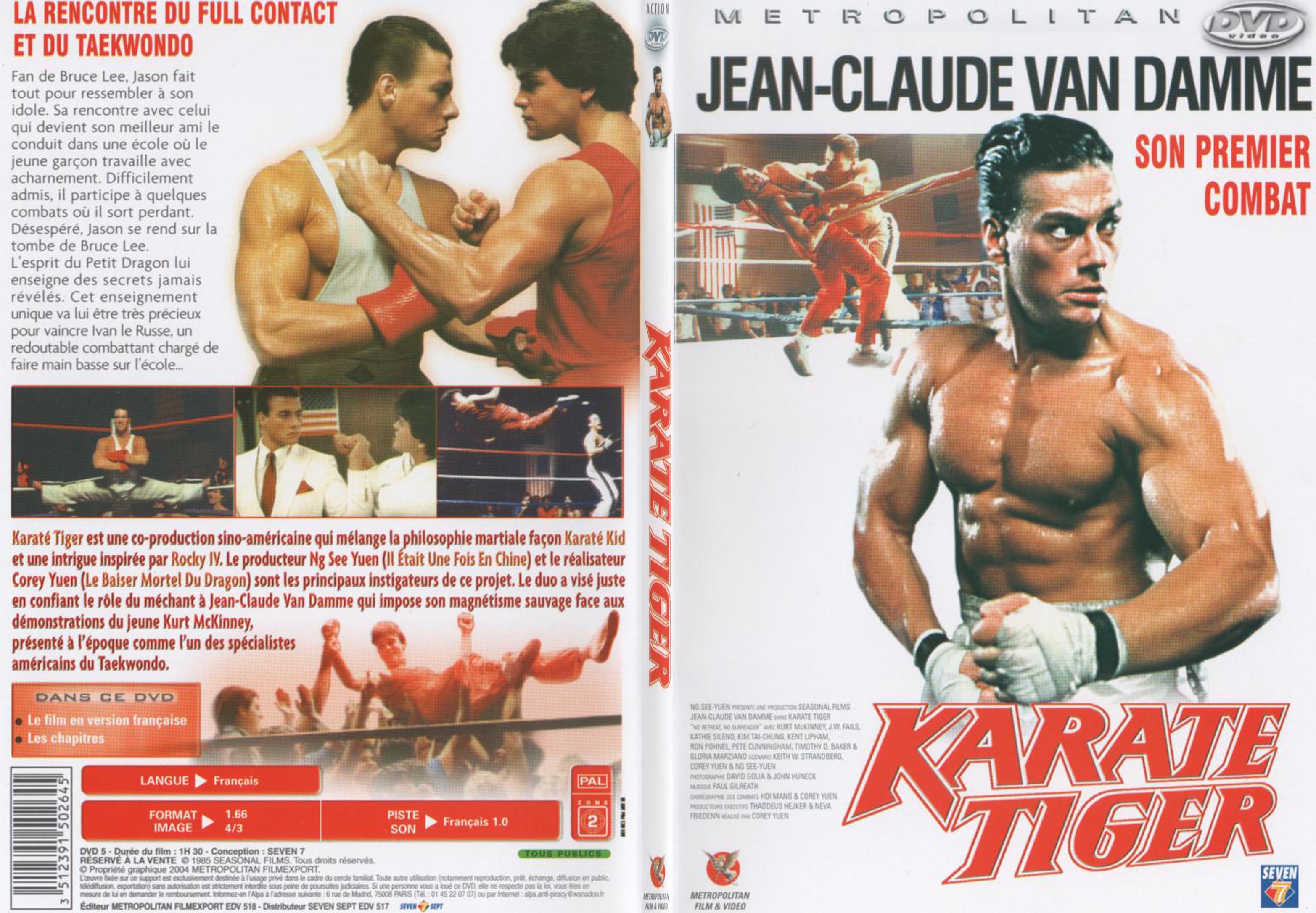 Jaquette DVD Karate Tiger - SLIM