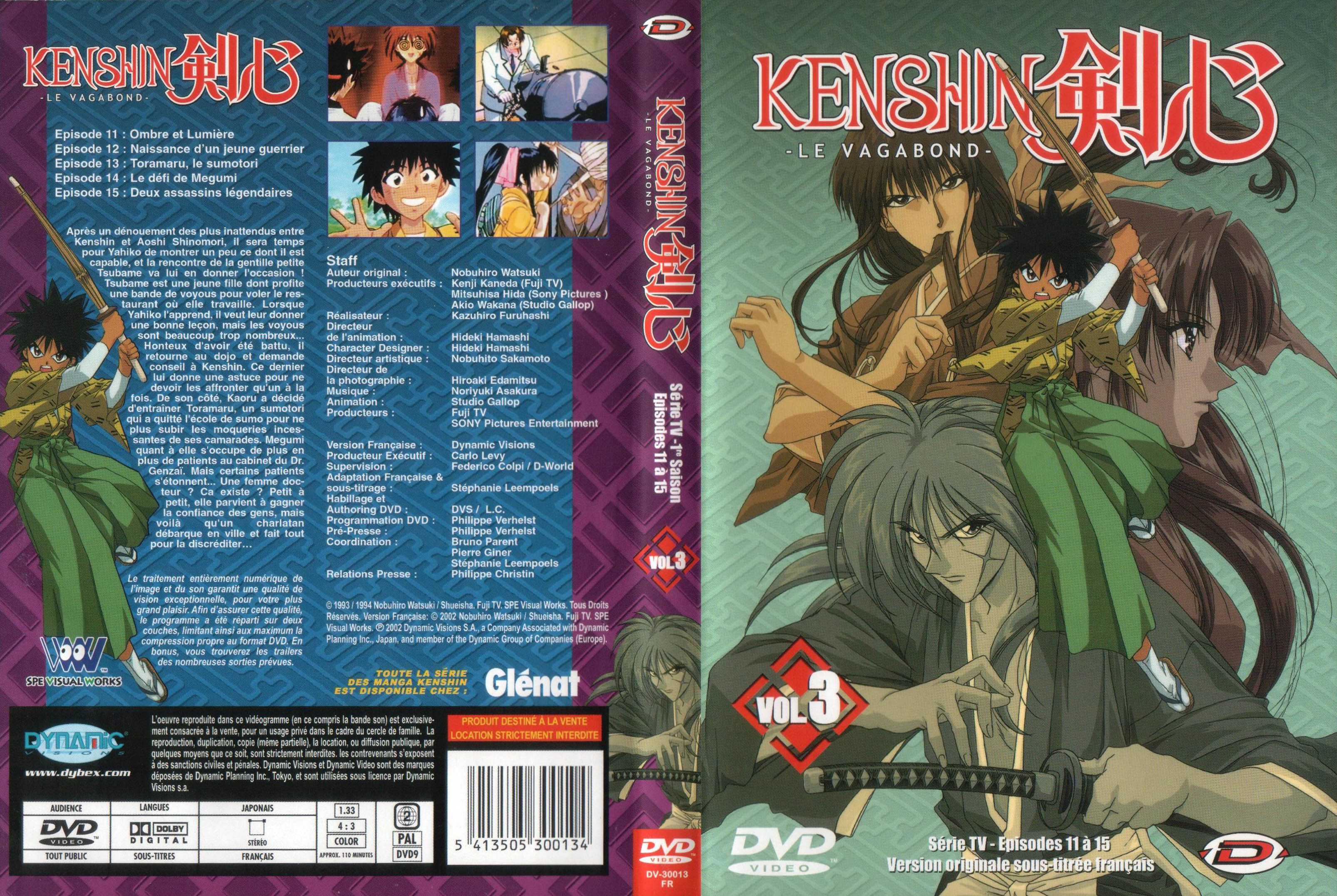 Jaquette DVD Kenshin vol 03