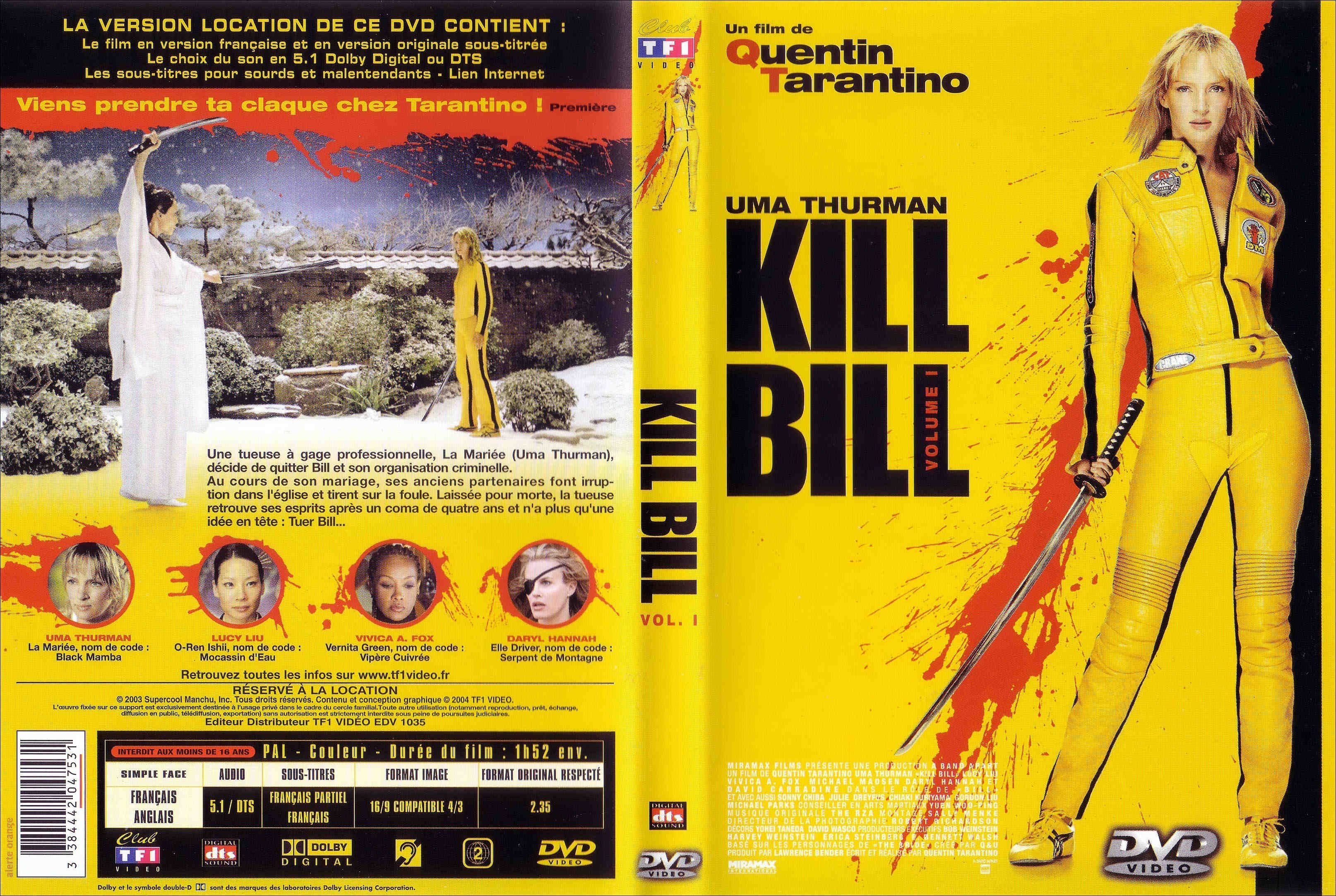 Jaquette DVD Kill bill vol 1