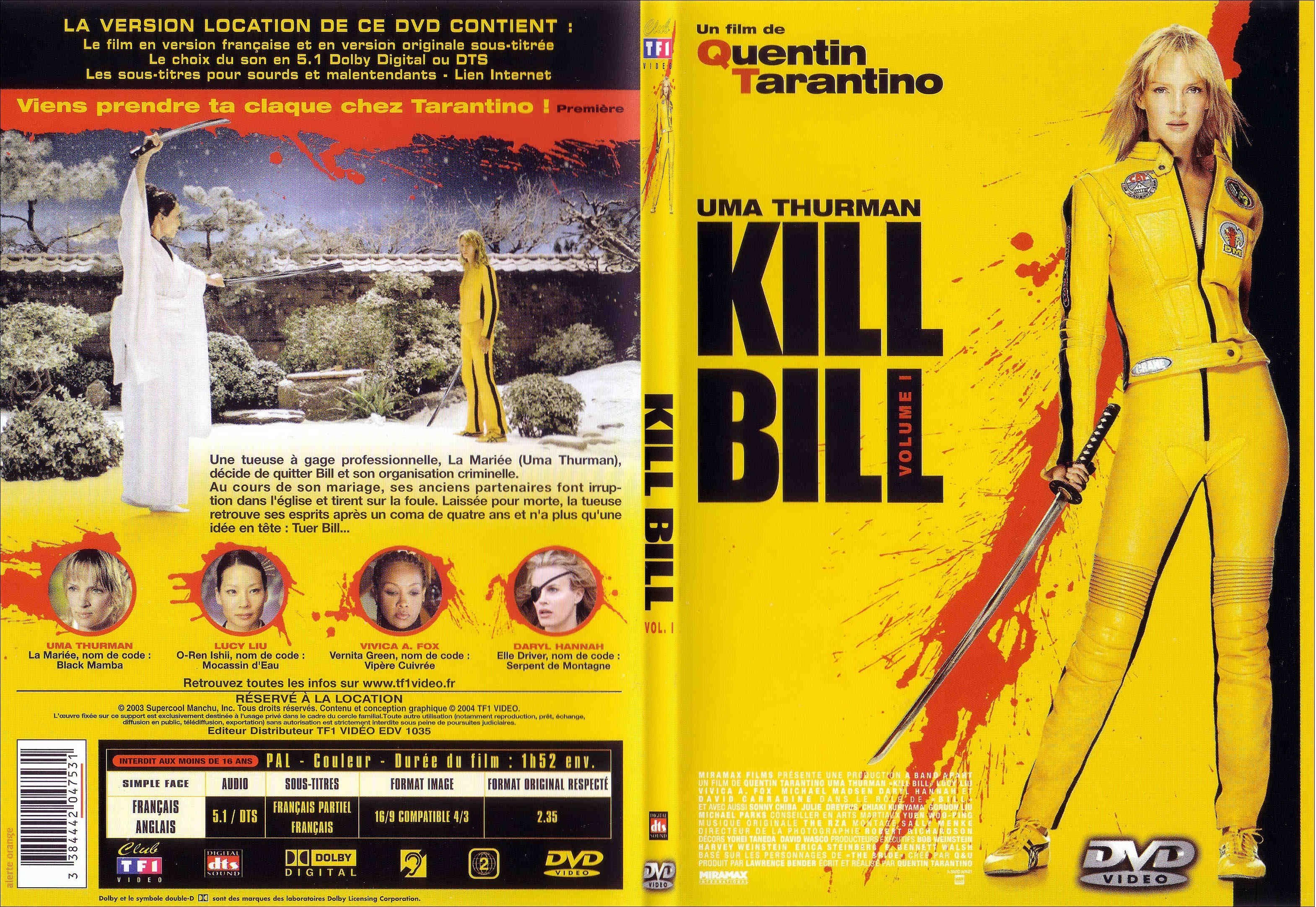 Jaquette DVD Kill bill vol 1 - SLIM