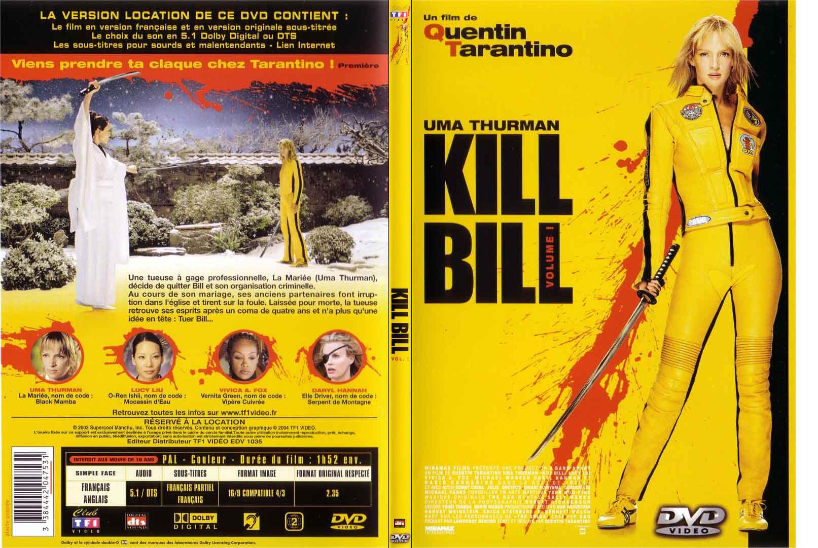 Jaquette DVD Kill bill vol 1 - SLIM v2