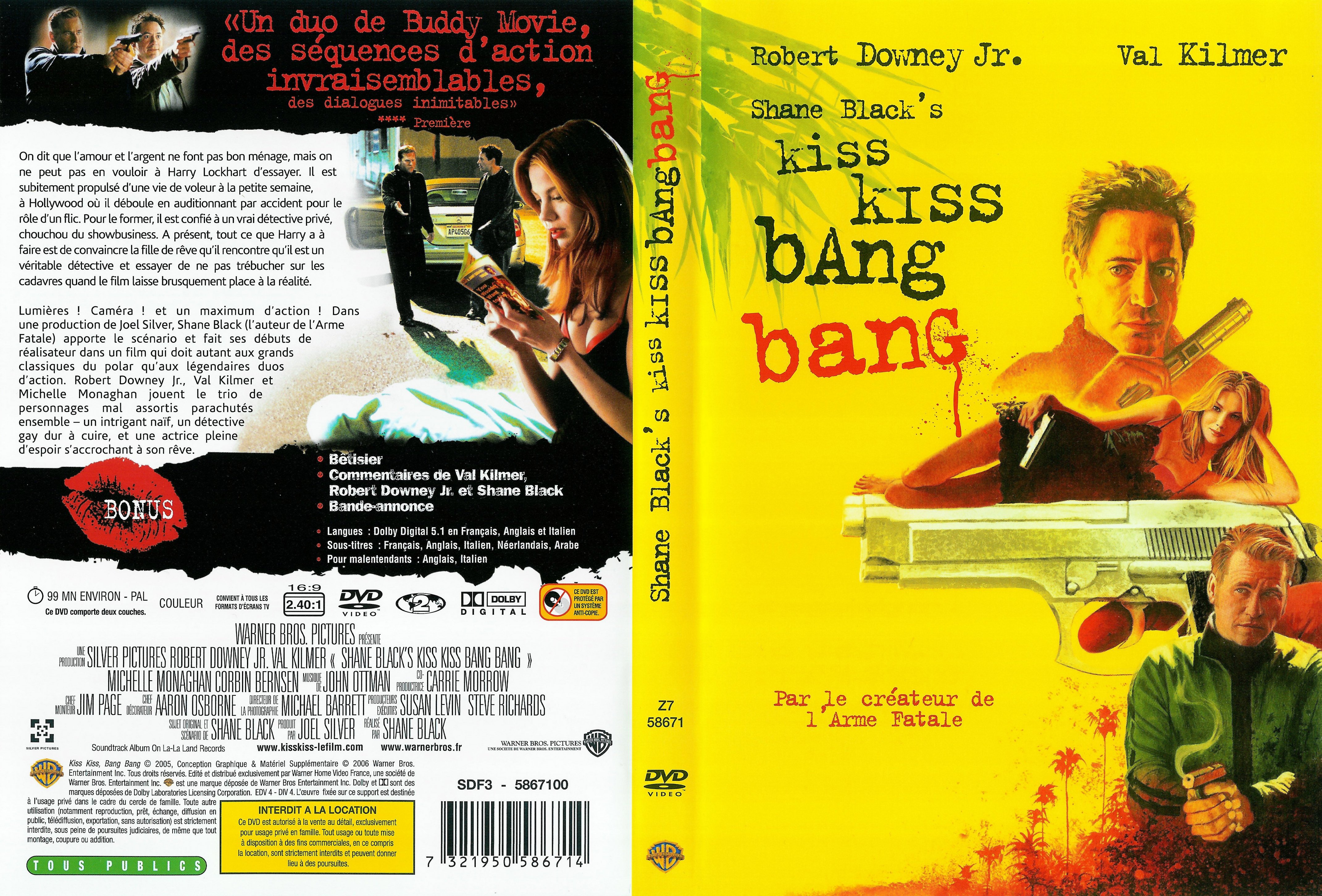 Jaquette DVD Kiss kiss bang bang (Shane Black) v2