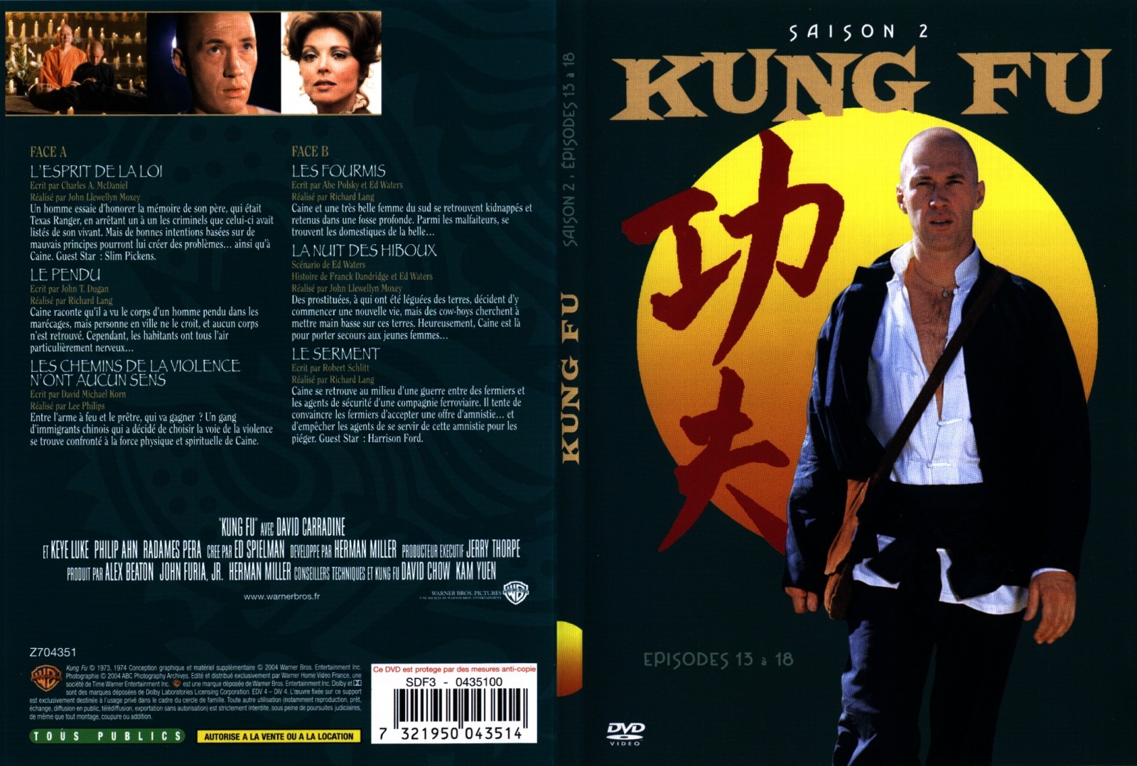 Jaquette DVD Kung fu saison 2 vol 3 - SLIM