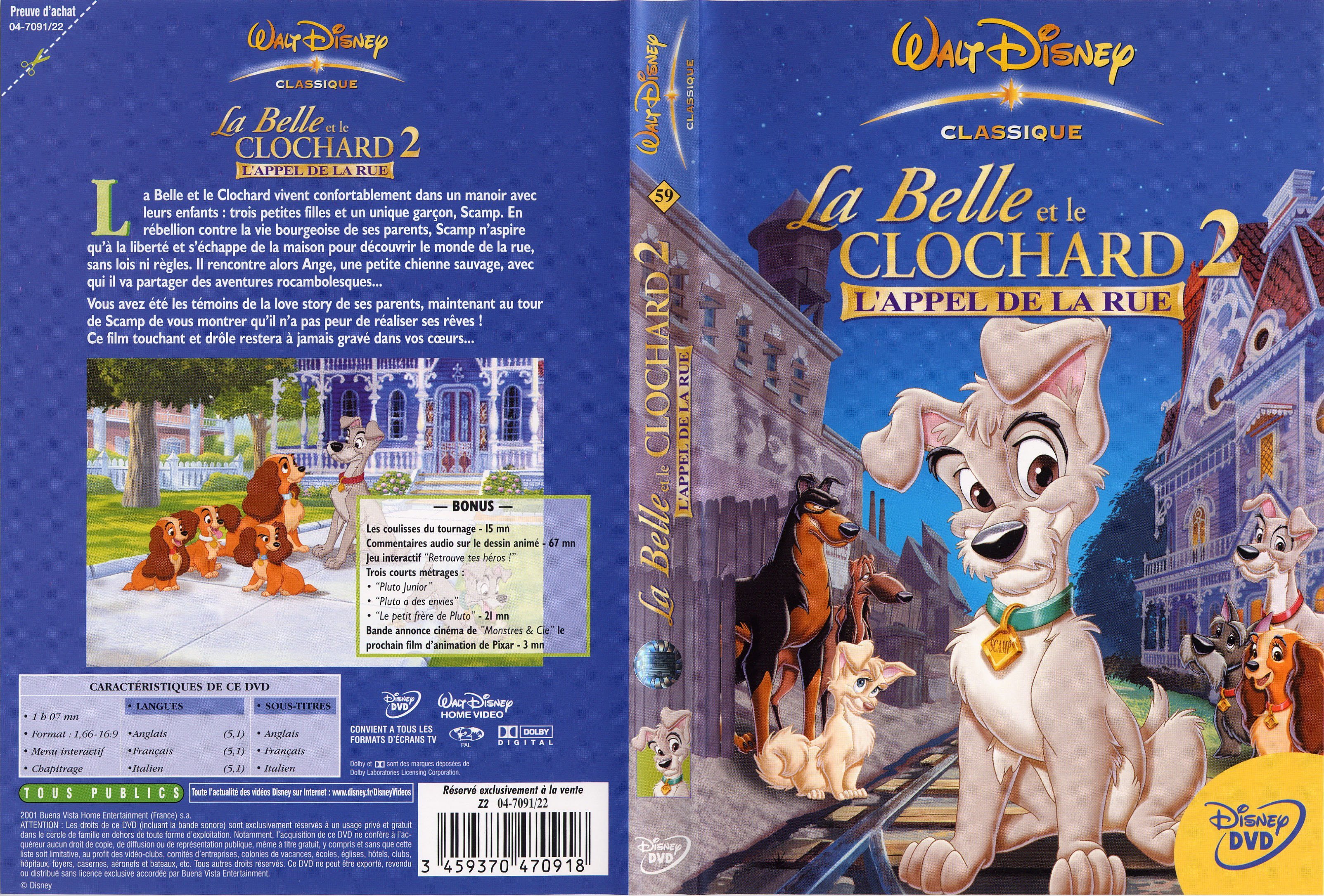 Jaquette DVD La belle et le clochard 2