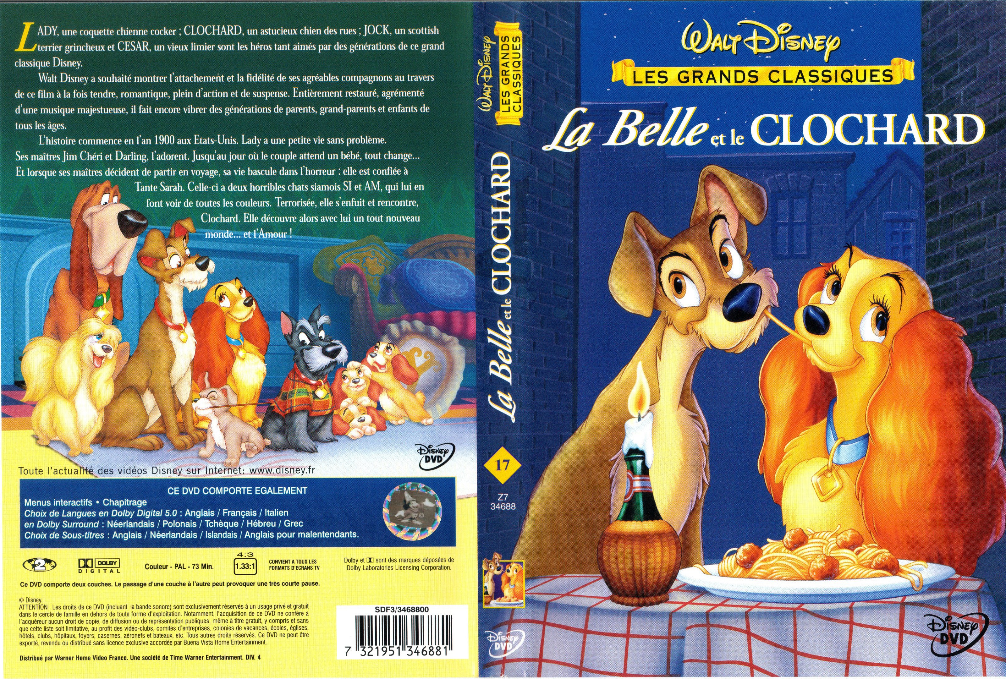 Jaquette DVD La belle et le clochard v2