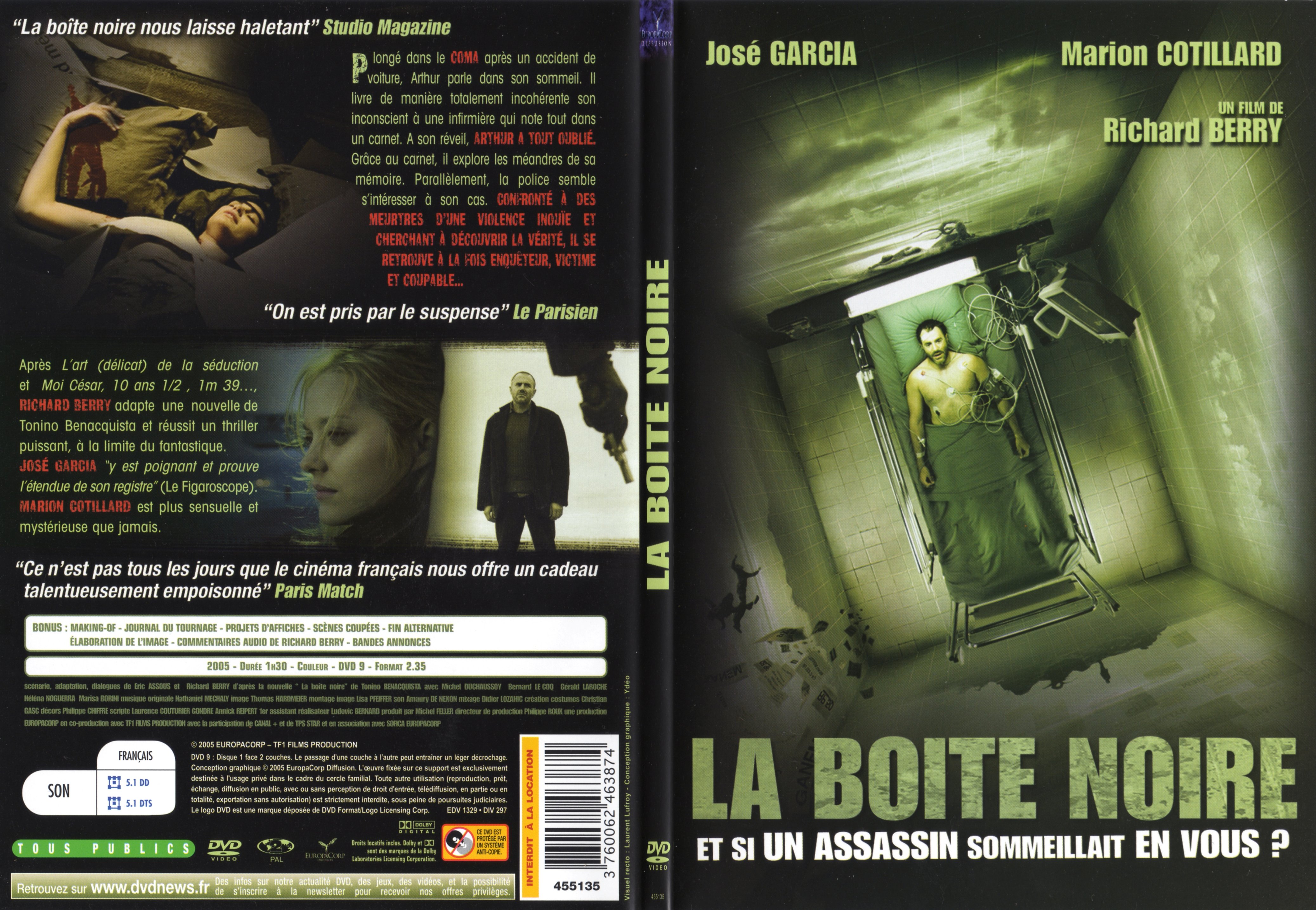 Jaquette DVD La boite noire - SLIM