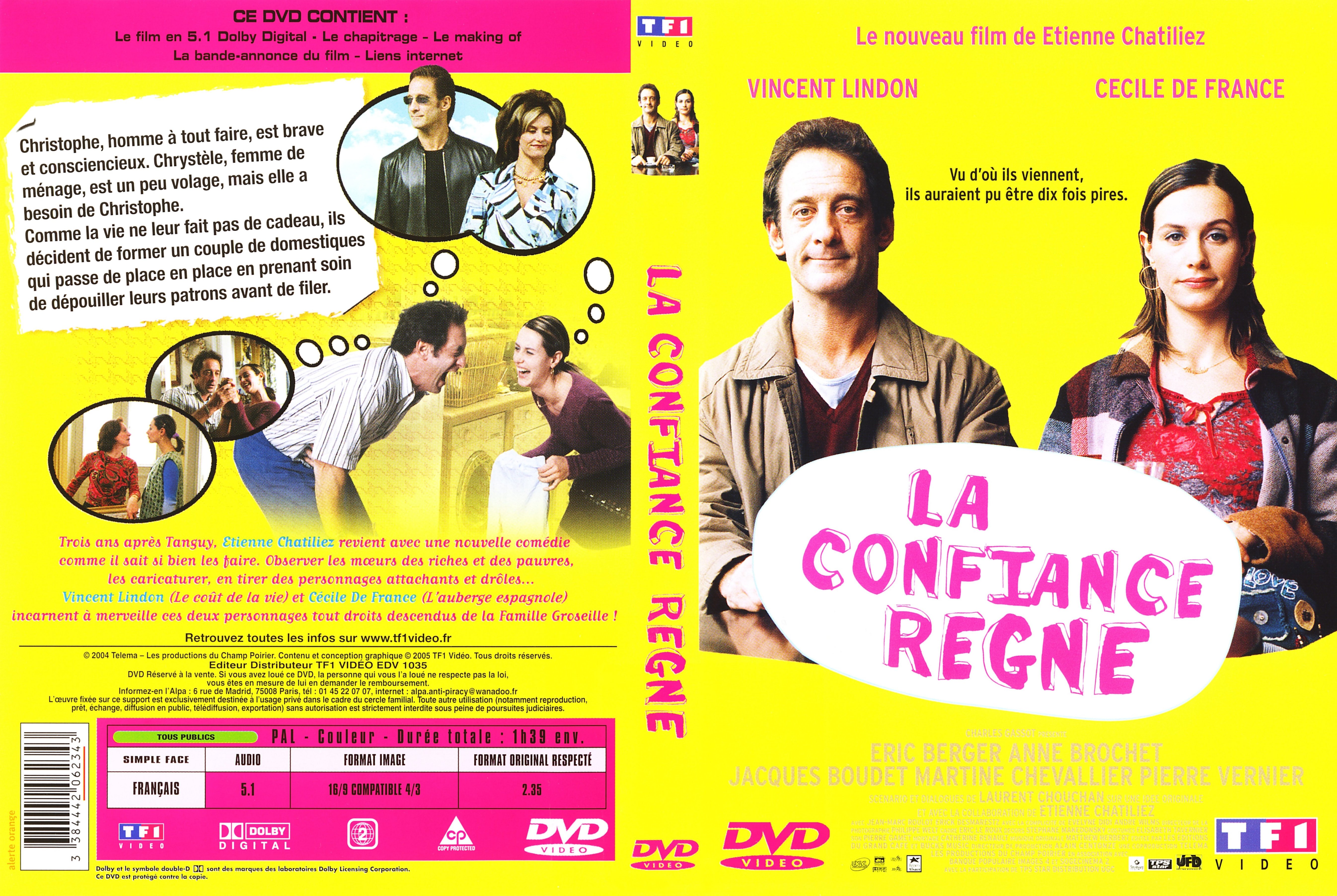 Jaquette DVD La confiance regne