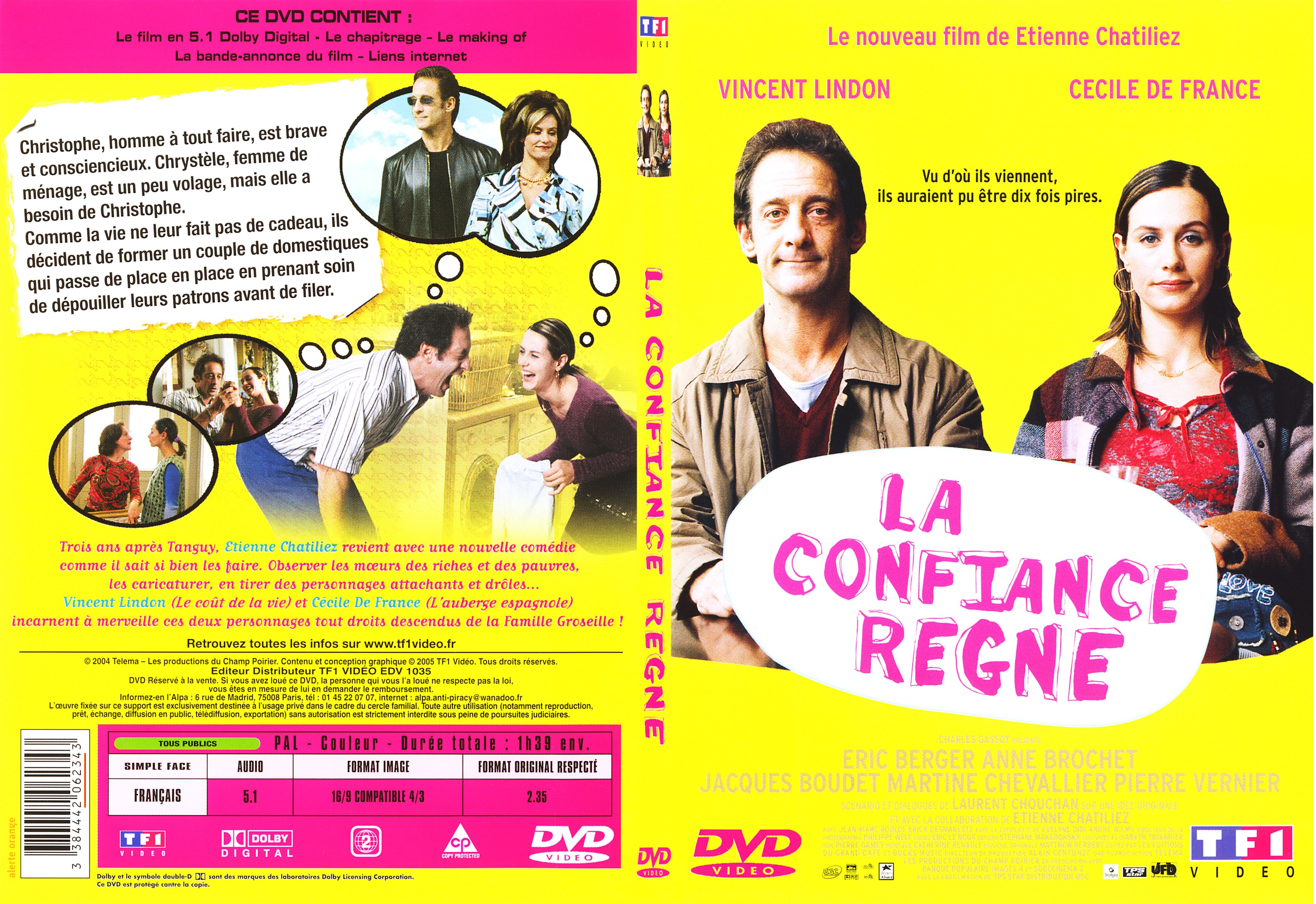 Jaquette DVD La confiance rgne - SLIM