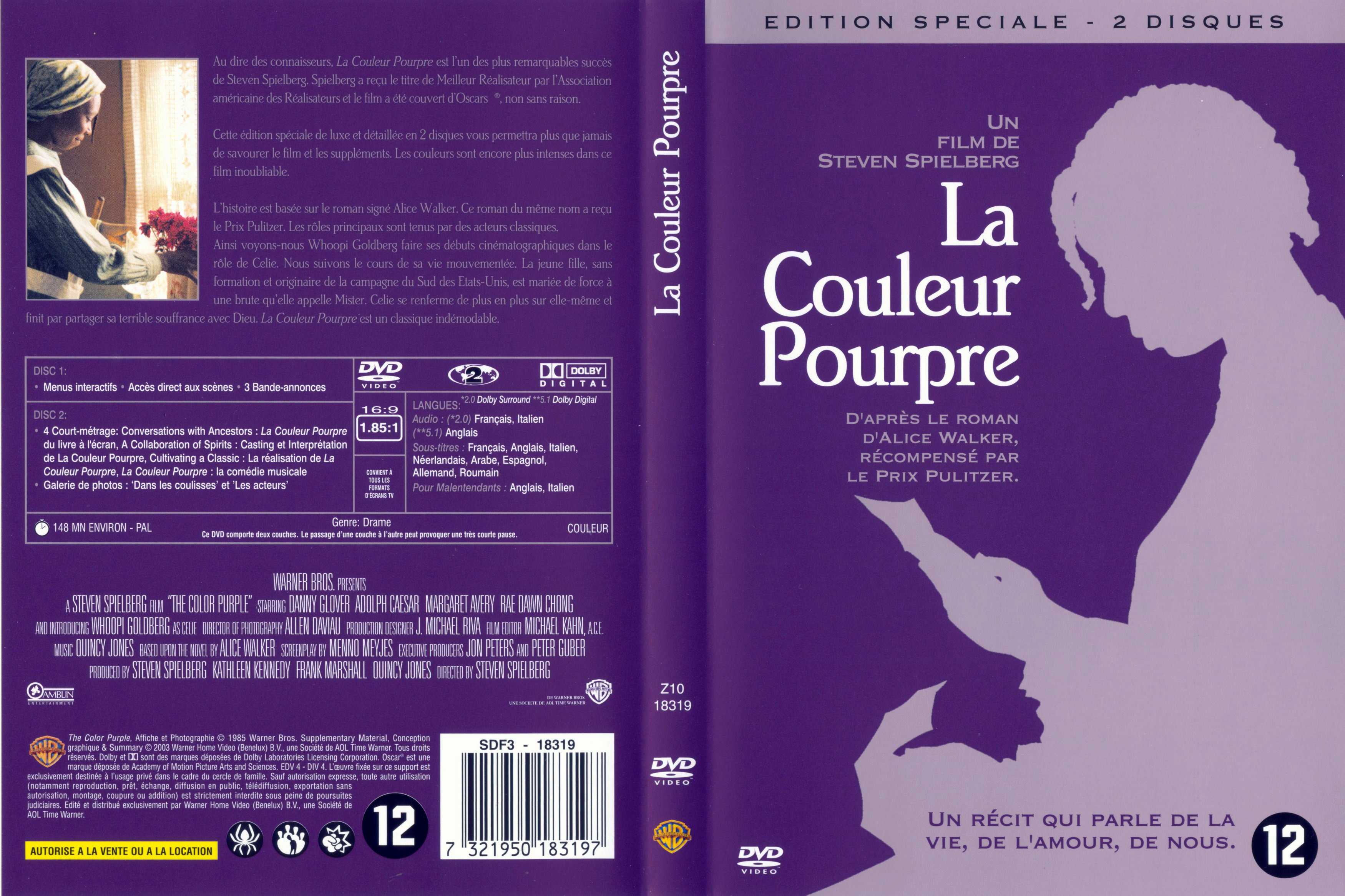 Jaquette DVD La couleur pourpre v2