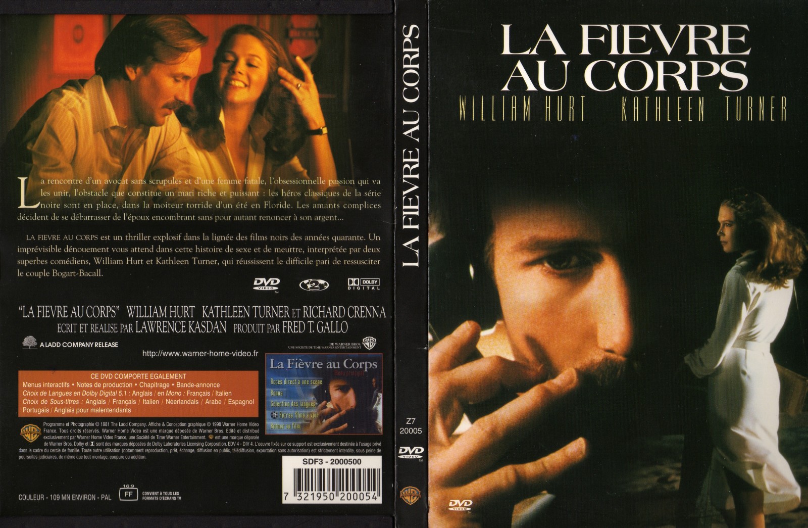 Jaquette DVD La fivre au corps