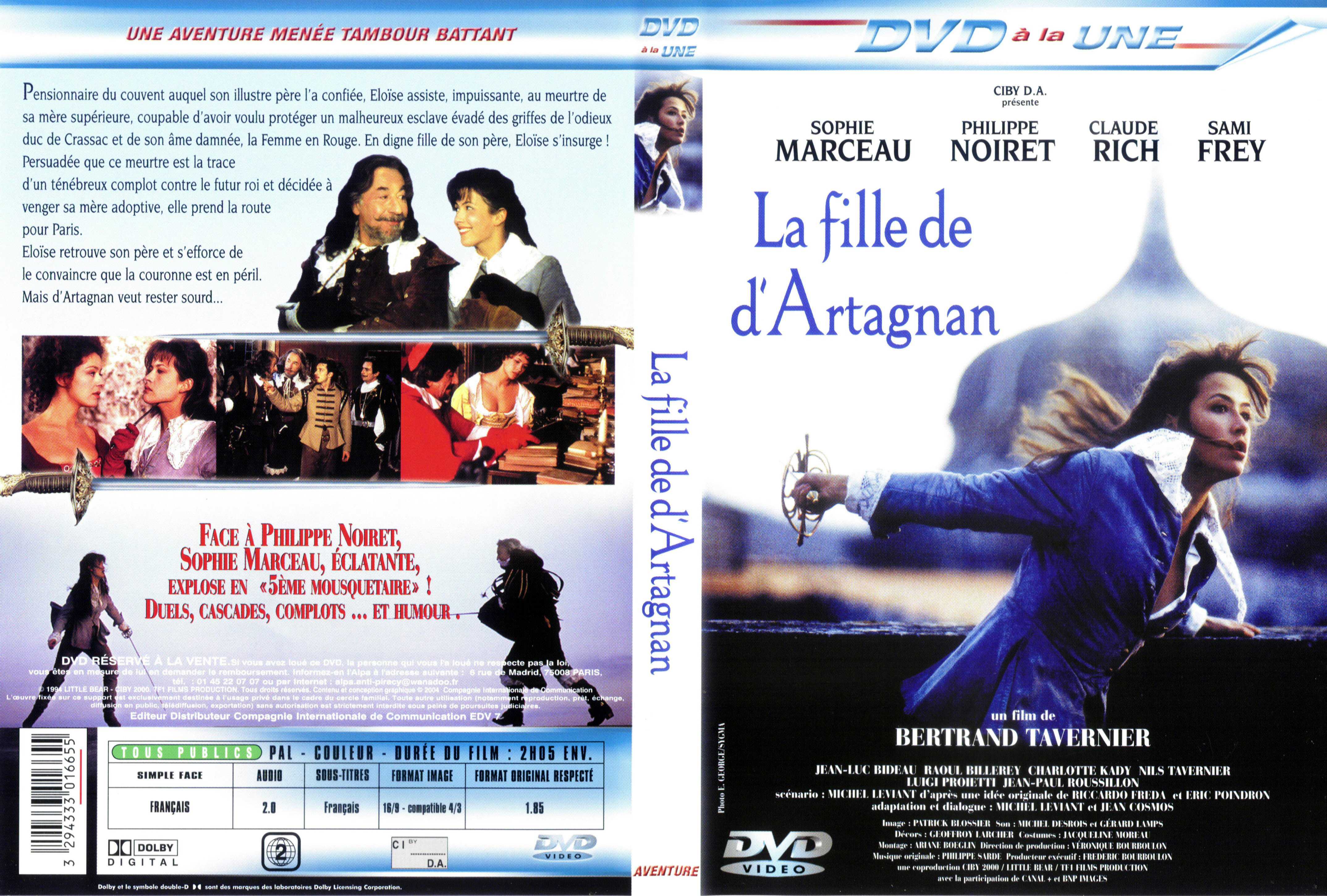 Jaquette DVD La fille de d