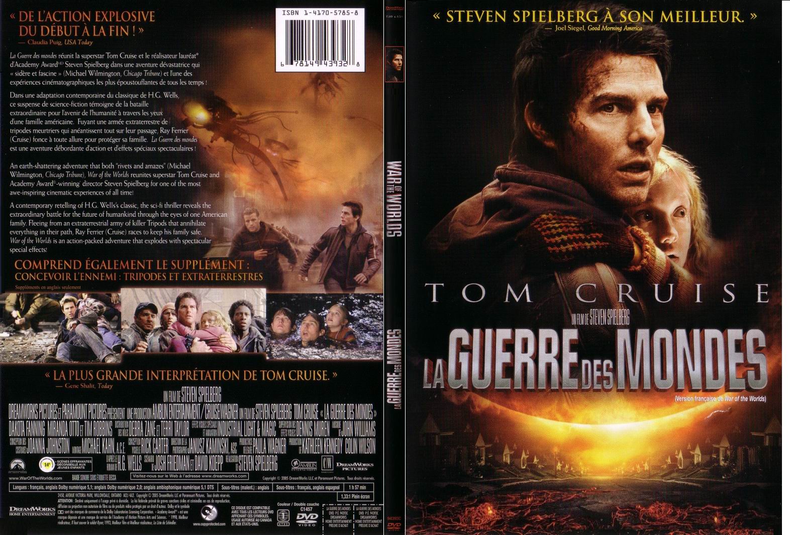 Jaquette DVD La guerre des mondes - SLIM v2