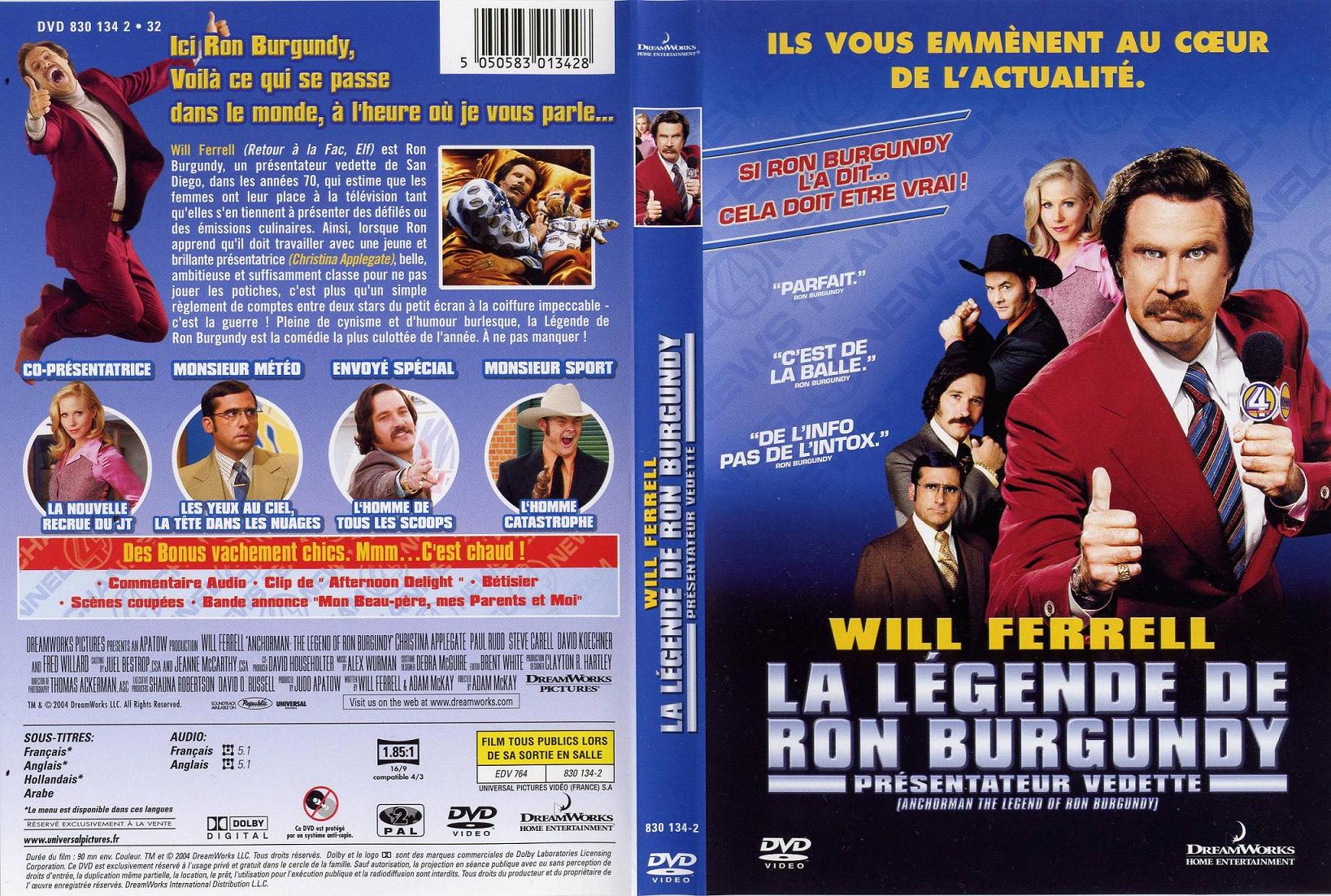 Jaquette DVD La lgende de Ron Burgundy