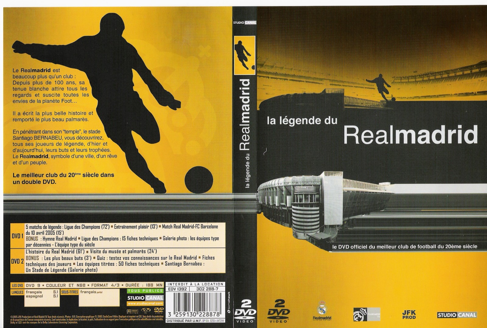 Jaquette DVD La lgende du Real Madrid