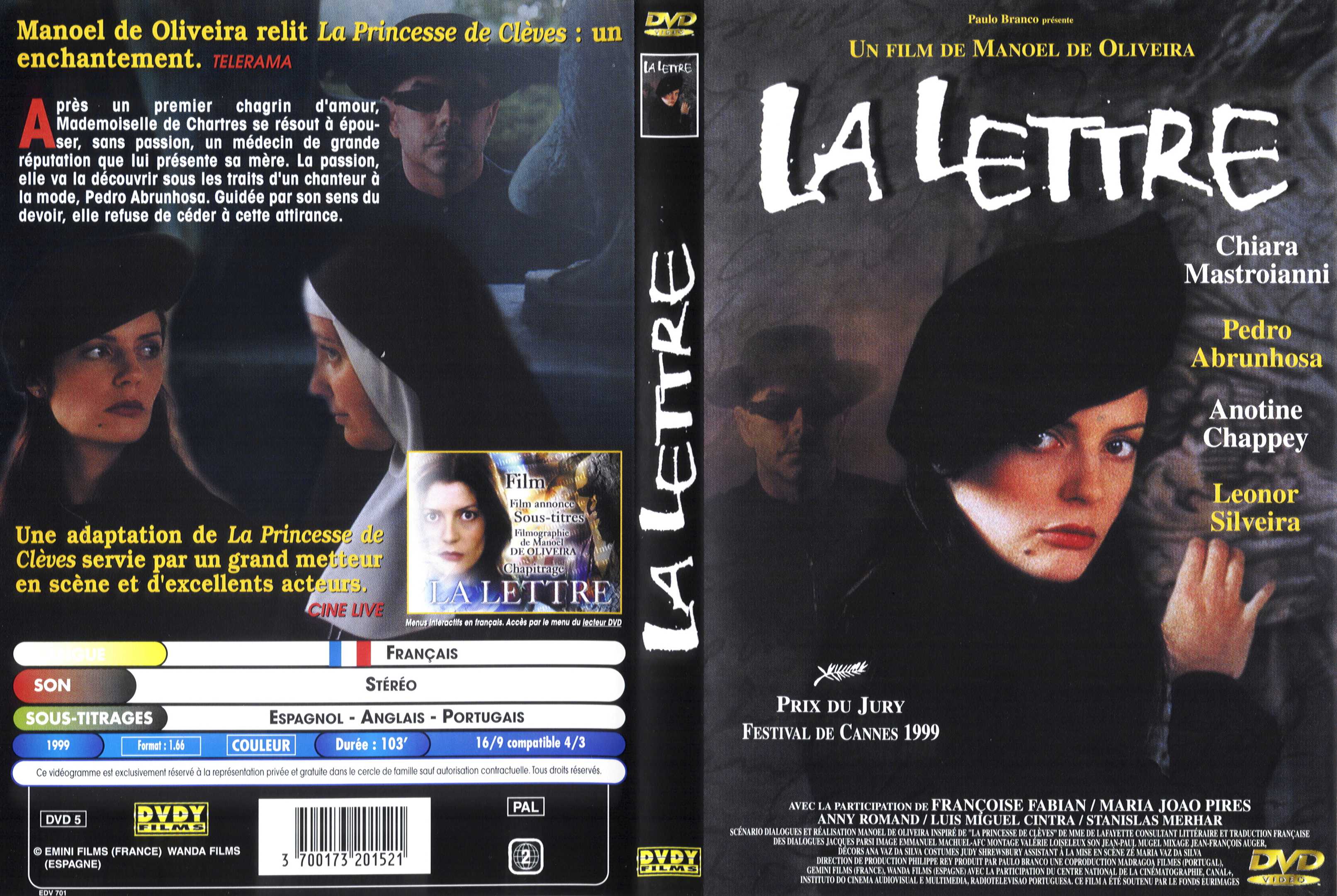 Jaquette DVD La lettre