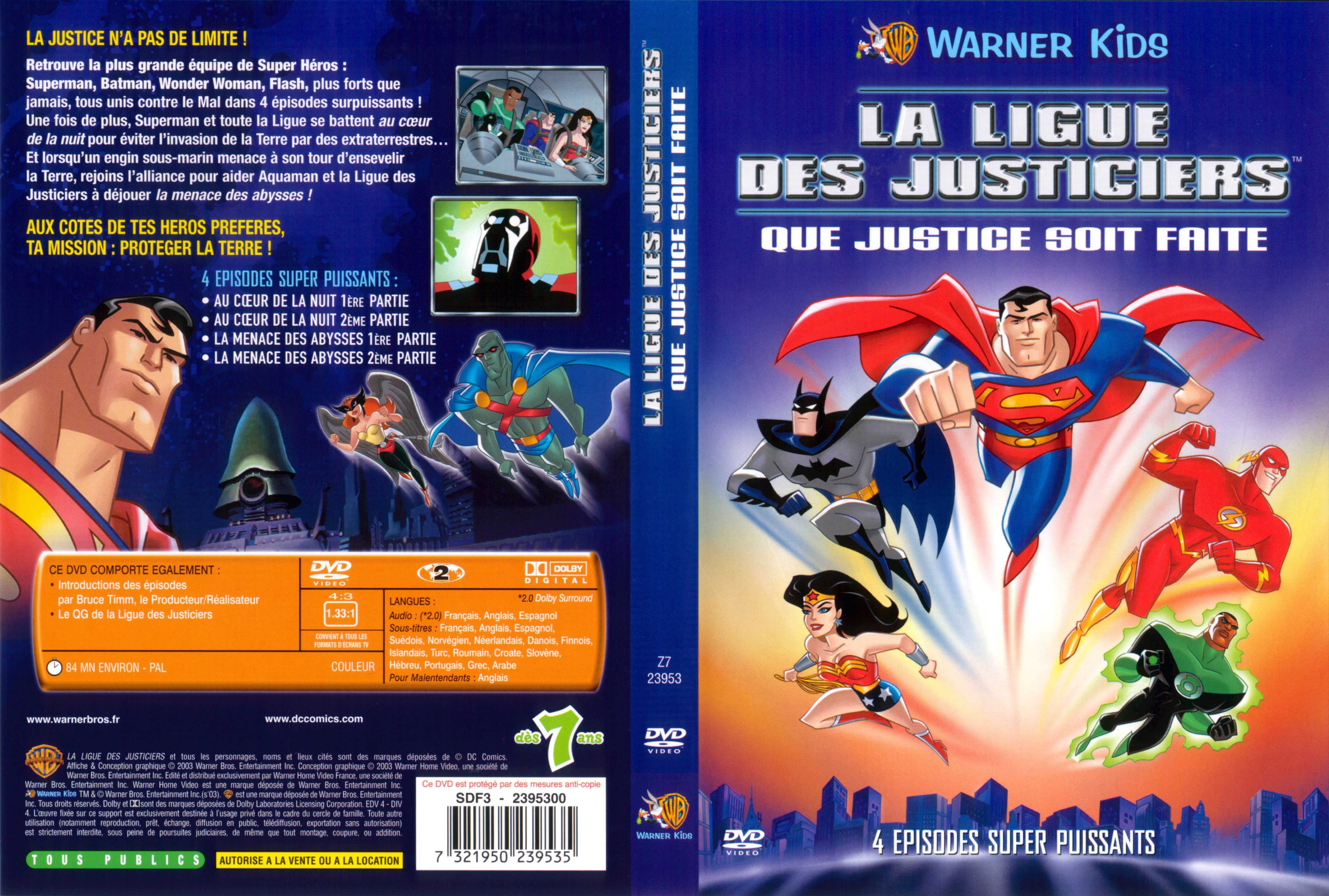 Jaquette DVD La ligue des justiciers que justice soit faite