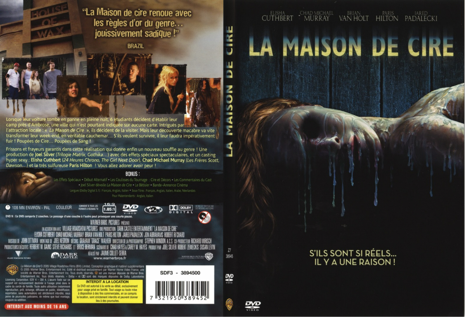 Jaquette DVD La maison de cire - SLIM