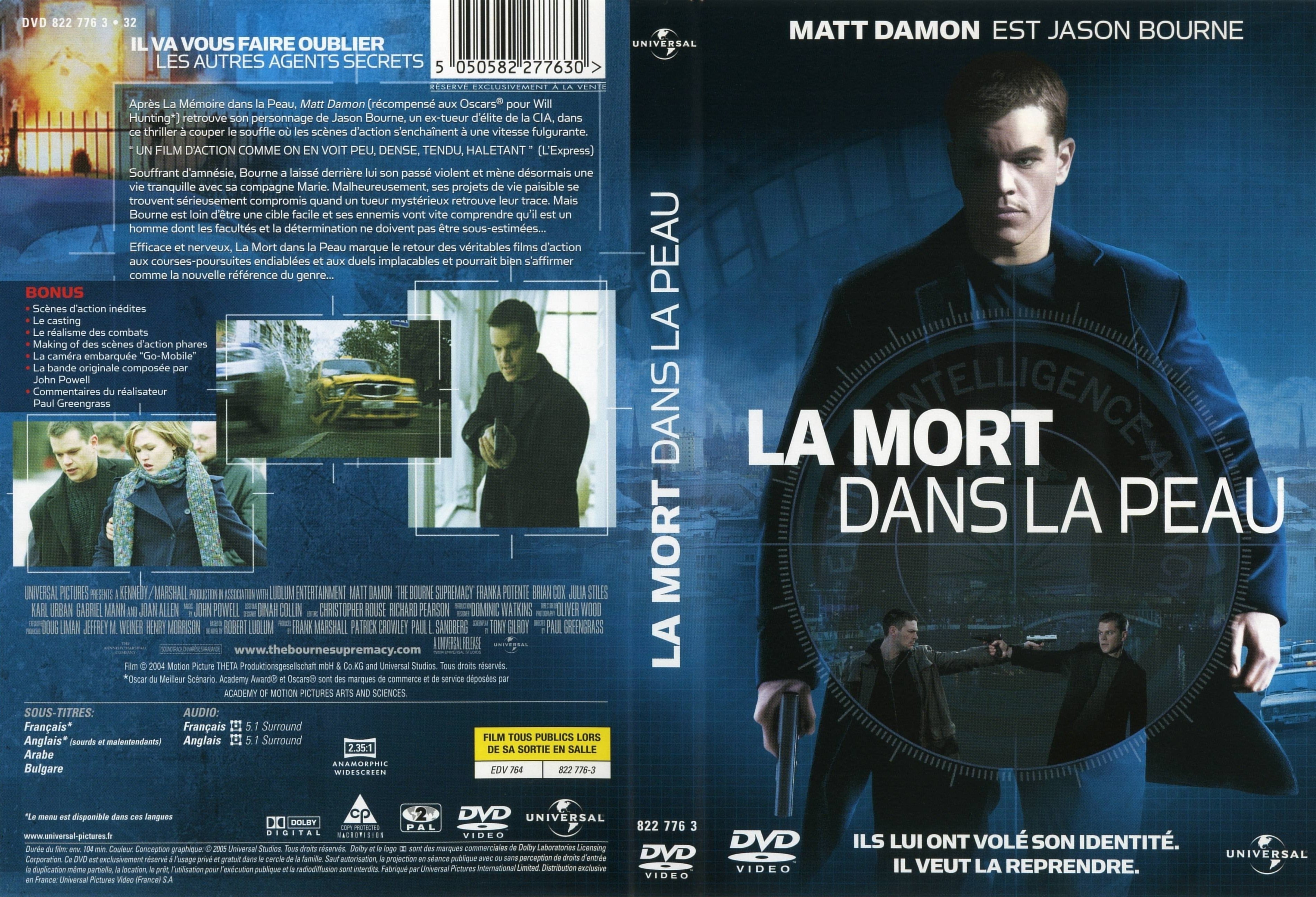 Jaquette DVD La mort dans la peau