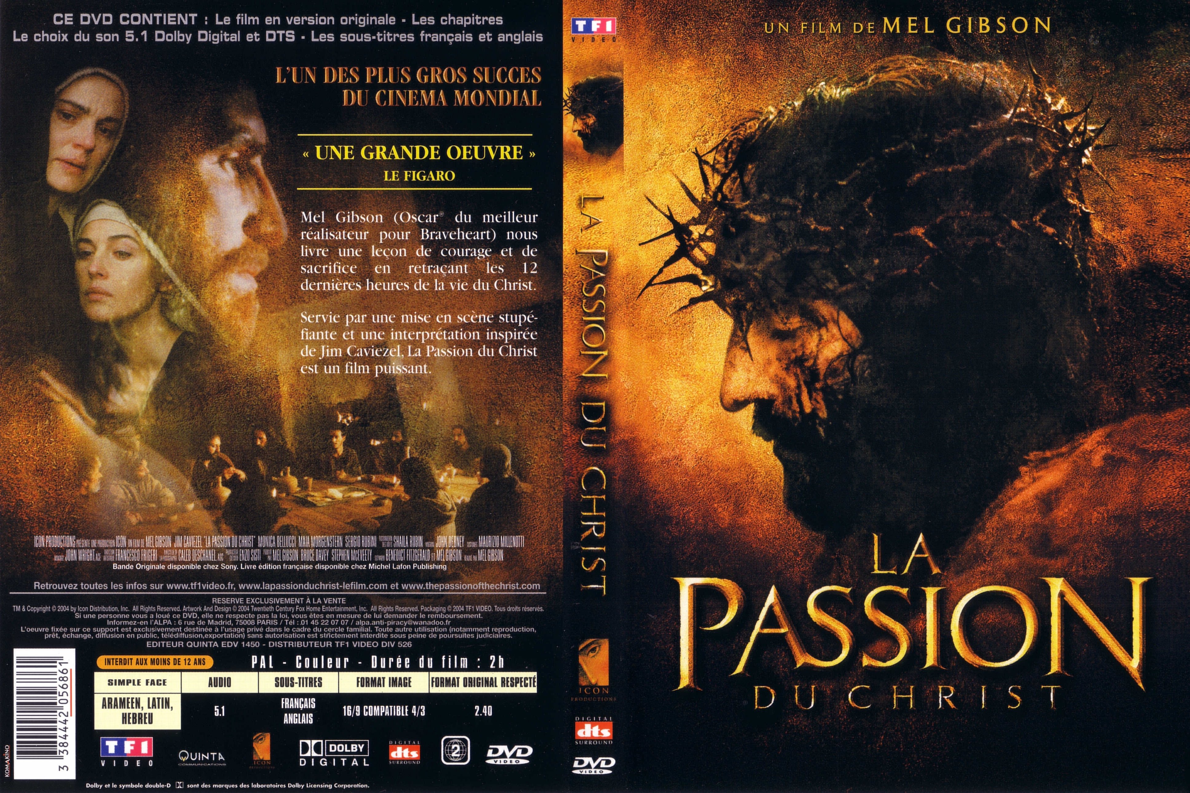 Jaquette DVD La passion du Christ v2
