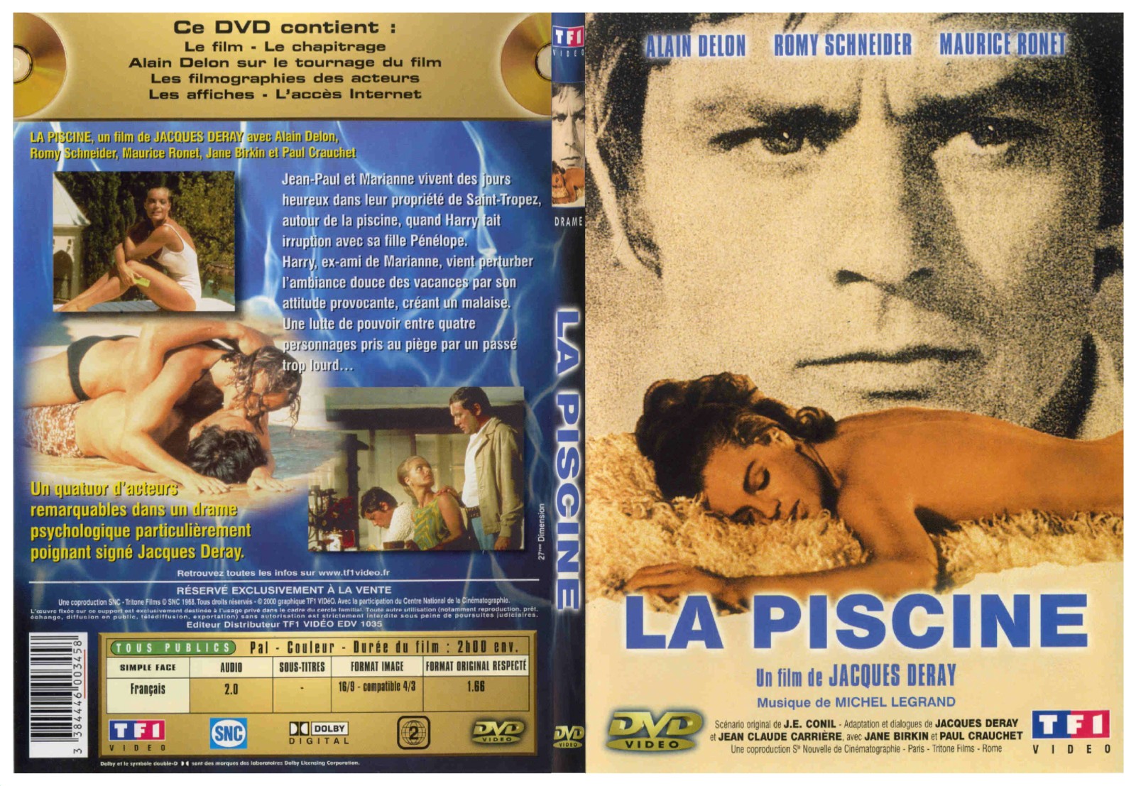 Jaquette DVD La piscine - SLIM