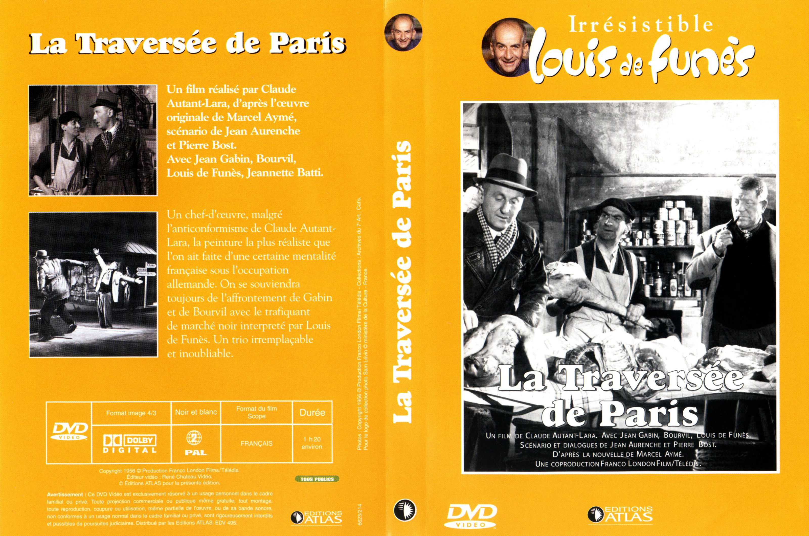 Jaquette DVD La traverse de Paris v2