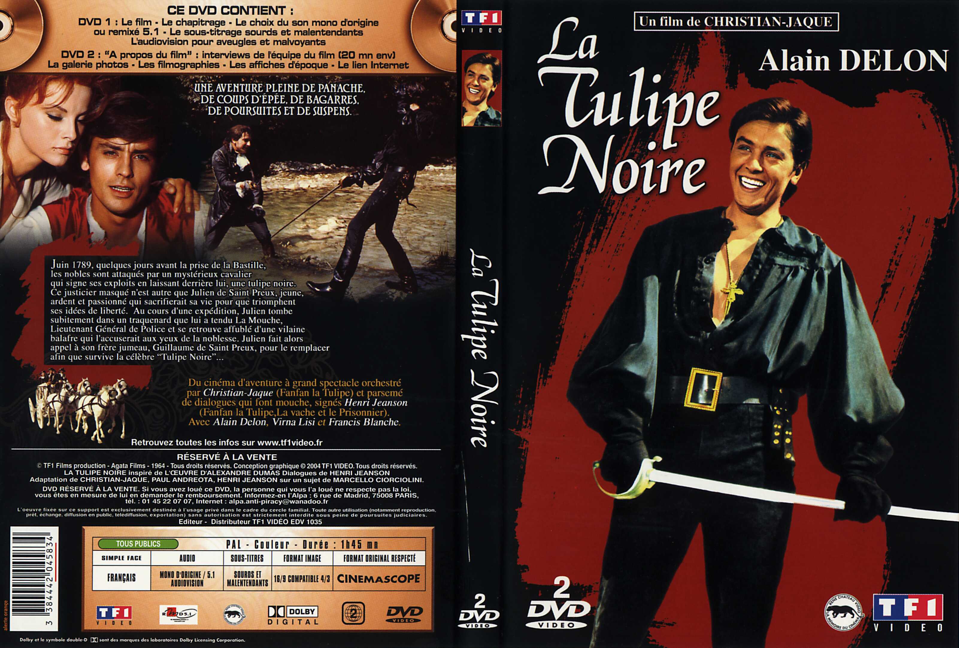 Jaquette DVD La tulipe noire v2
